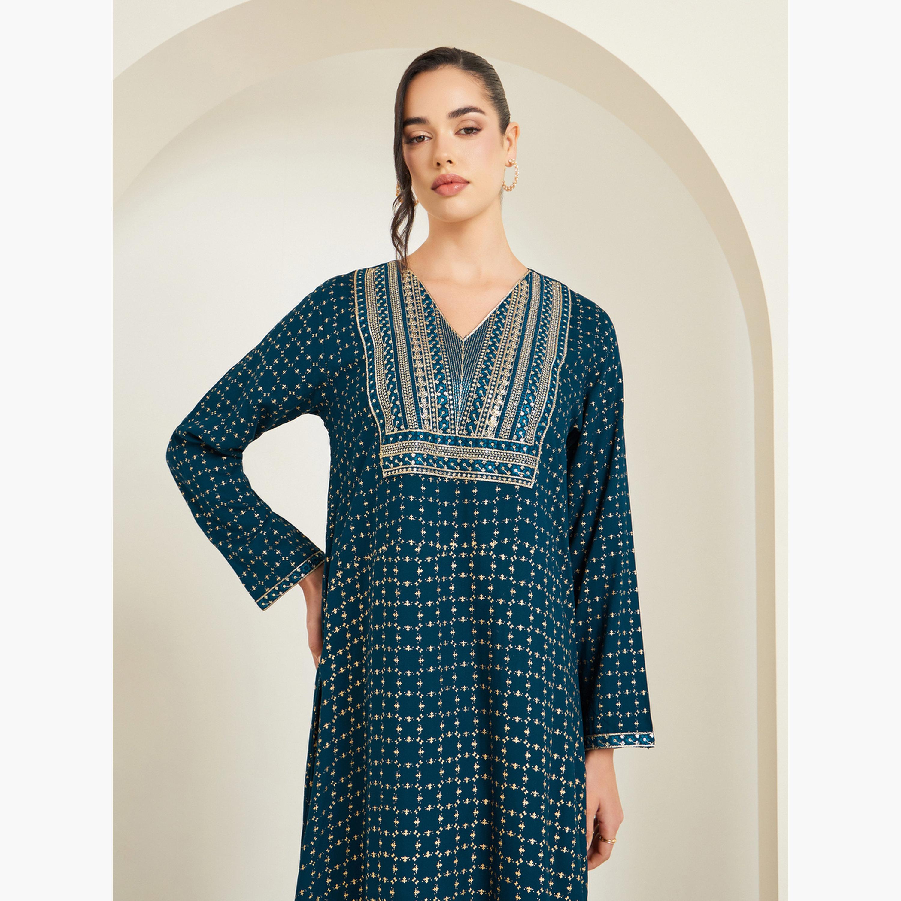 جلابية بتفاصيل مطرزة-women-arabicclothing-jalabiyas-image-2