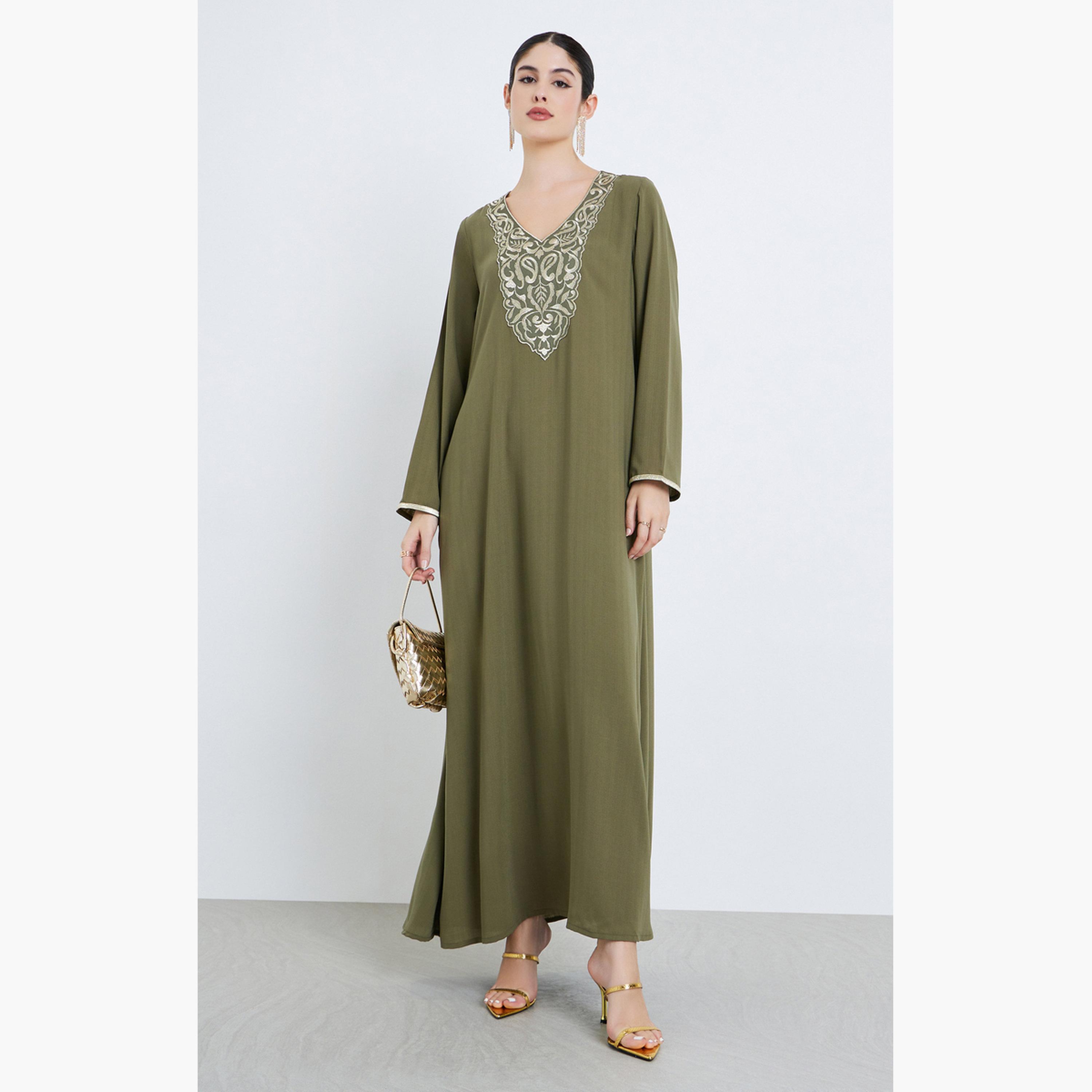 جلابية بتفاصيل مطرزة-women-arabicclothing-jalabiyas-image-1