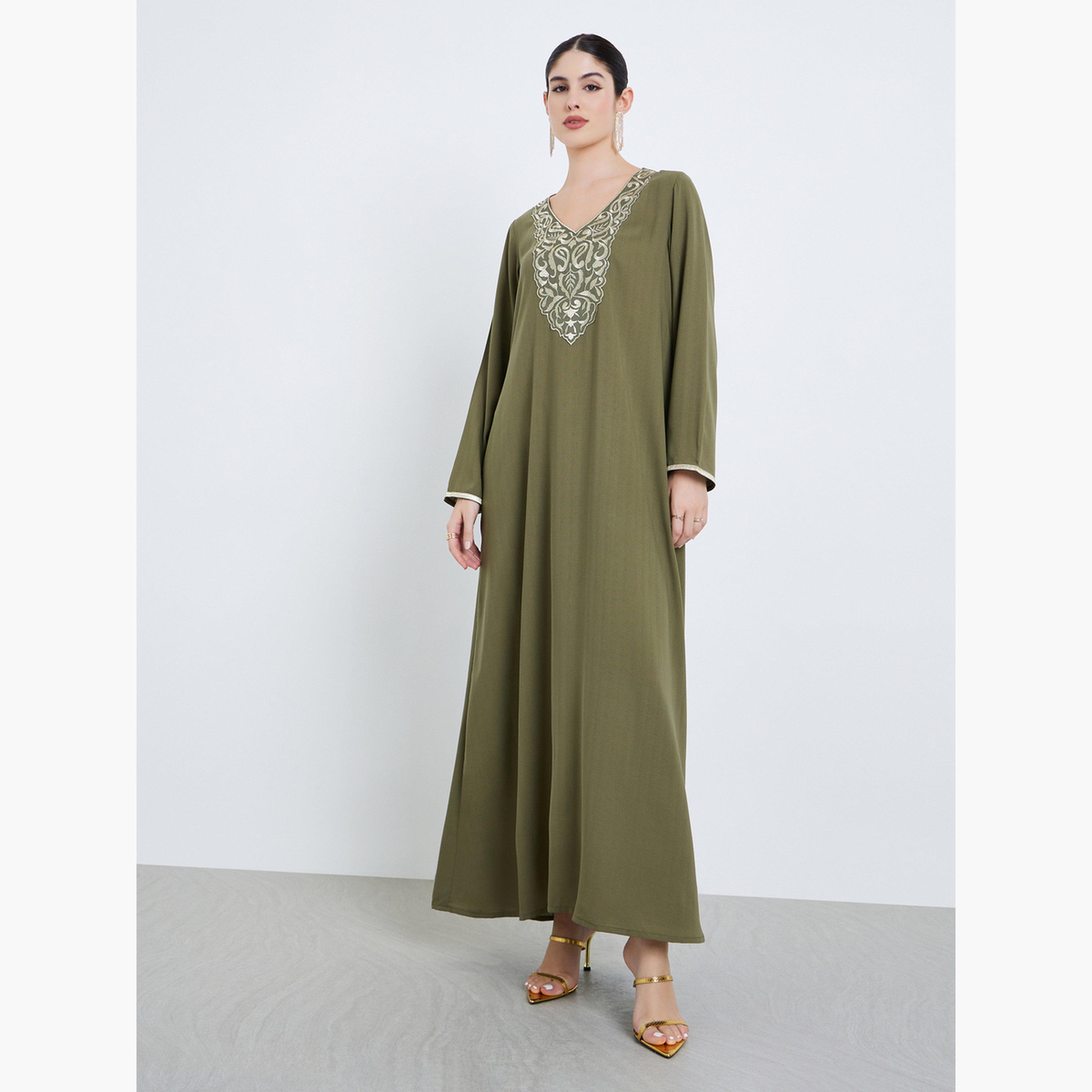 جلابية بتفاصيل مطرزة-women-arabicclothing-jalabiyas-image-3