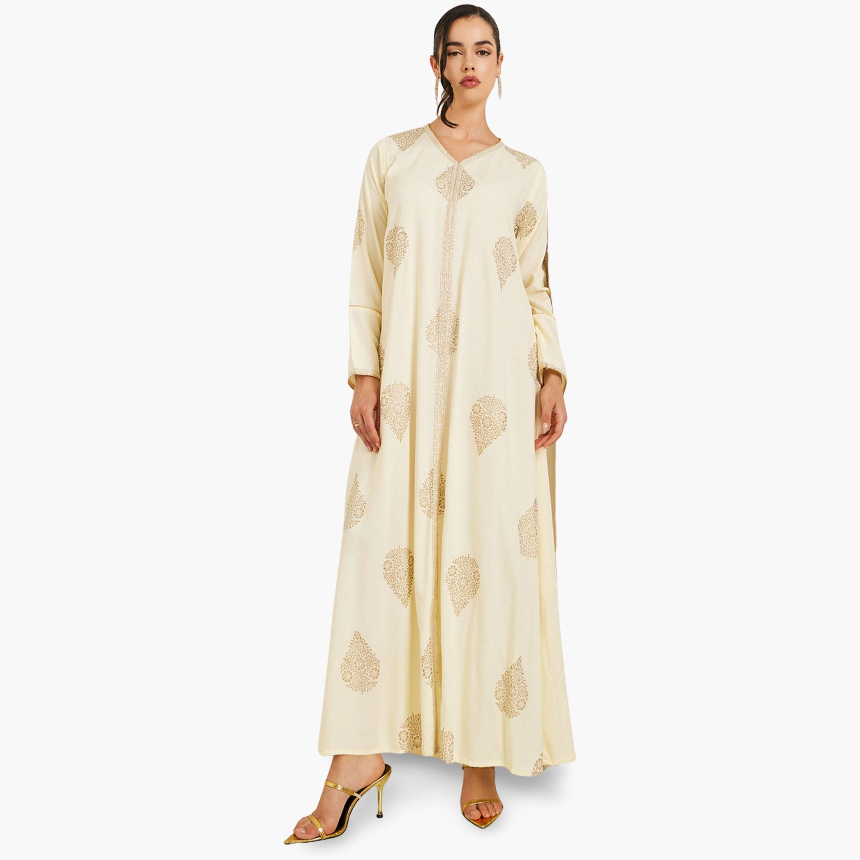 جلابية بطبعة بيزلي للنساء-women-arabicclothing-jalabiyas-image-1