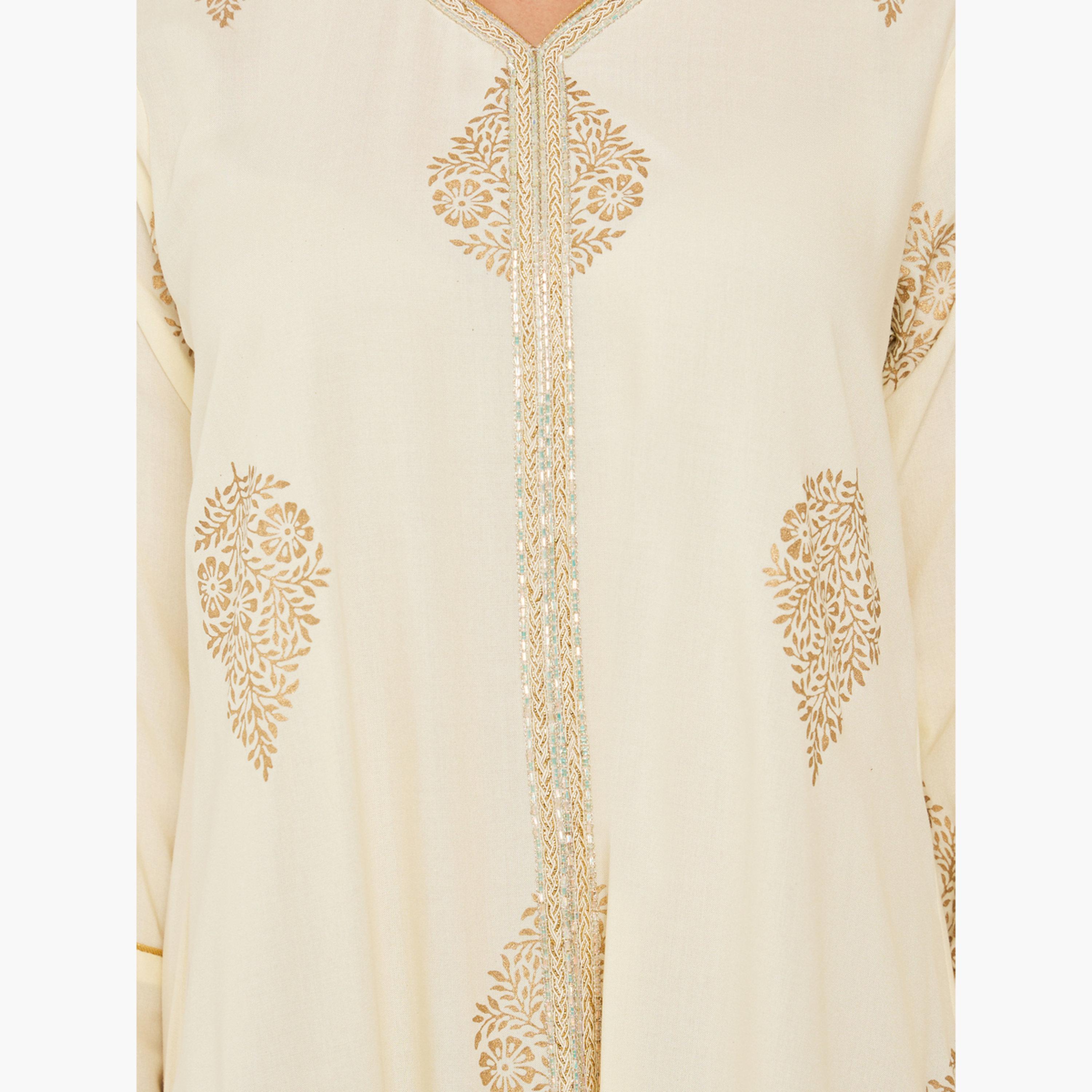 جلابية بطبعة بيزلي للنساء-women-arabicclothing-jalabiyas-image-4