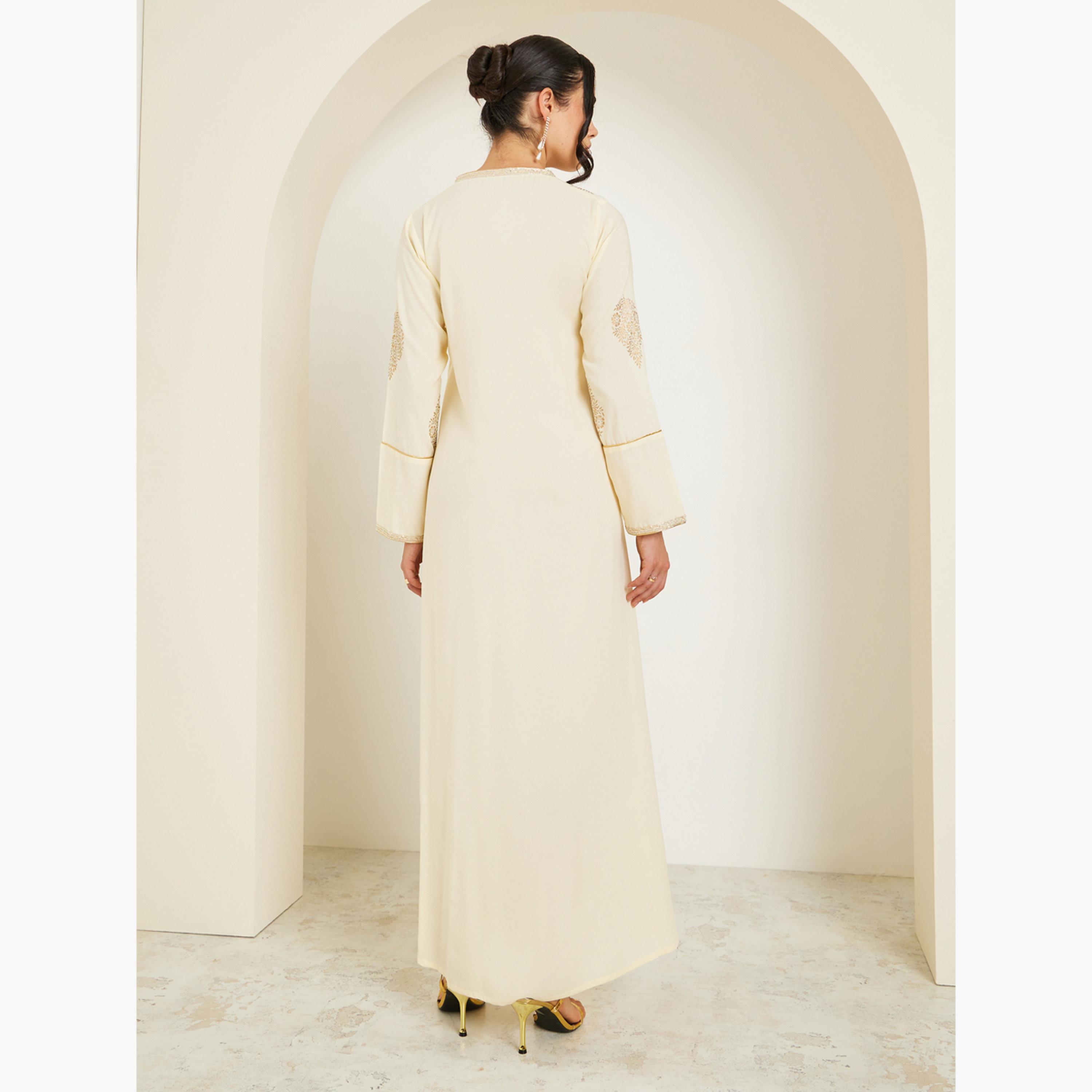 جلابية بطبعة بيزلي للنساء-women-arabicclothing-jalabiyas-image-5