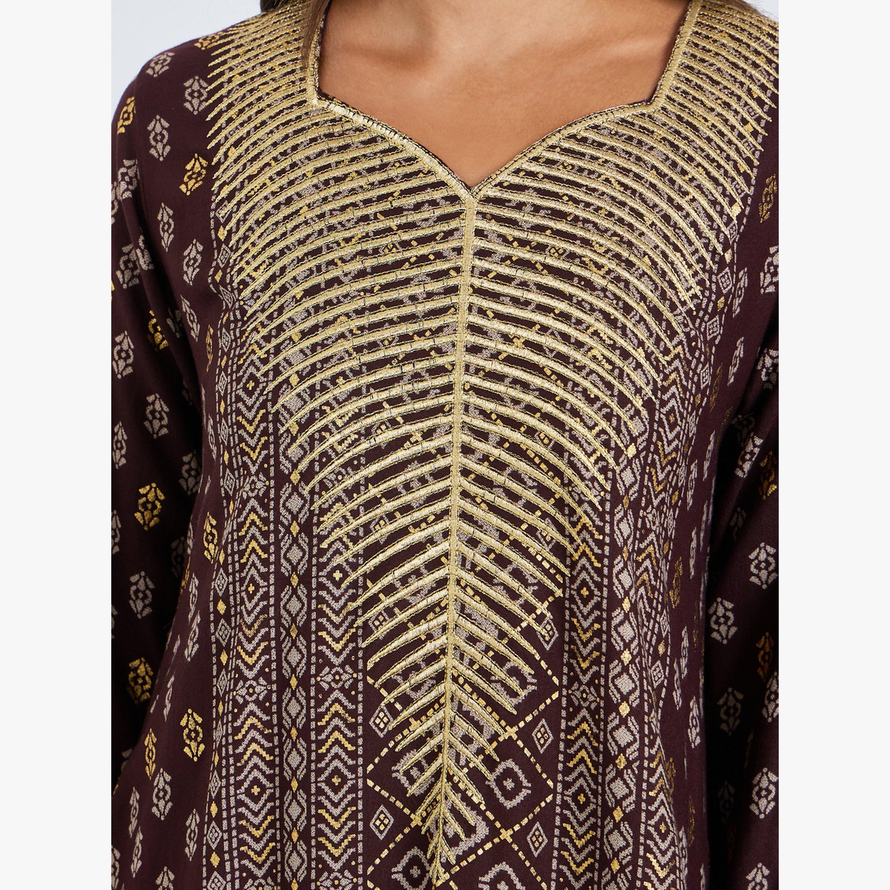 جلابية بطبعة فويل-women-arabicclothing-jalabiyas-image-5