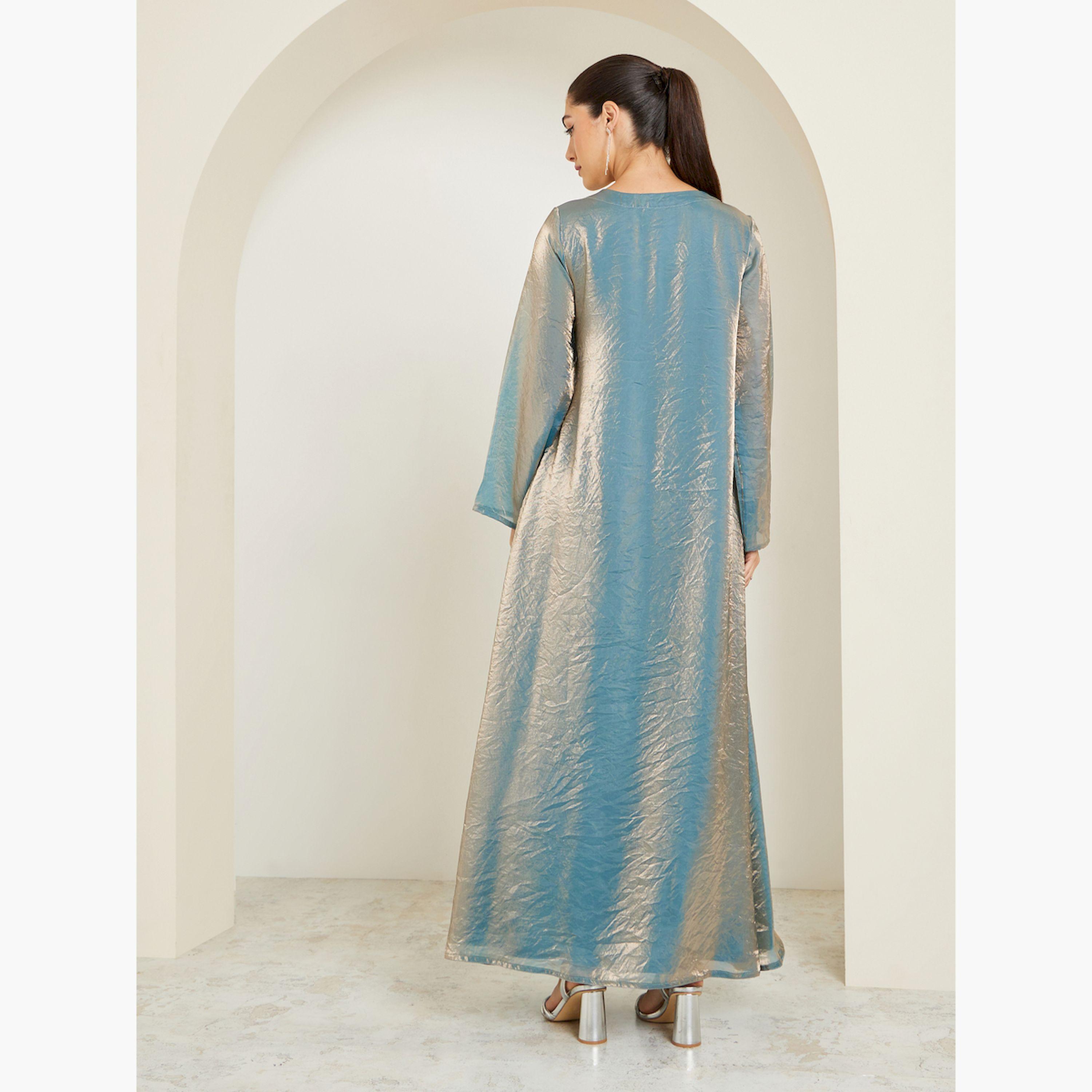 جلابية تيل مطرزة لامعة-women-arabicclothing-jalabiyas-image-5