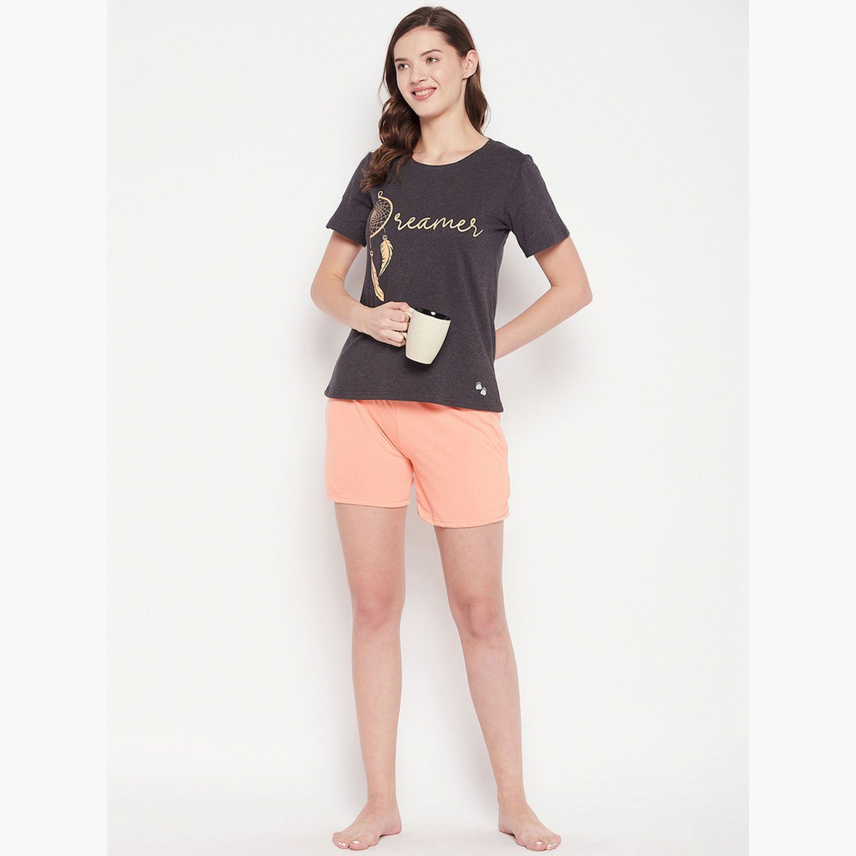 Take Two Cotton Printed T-Shirt and Shorts Set-women-clothing-nightwear-pyjamas-shortsets-image-2