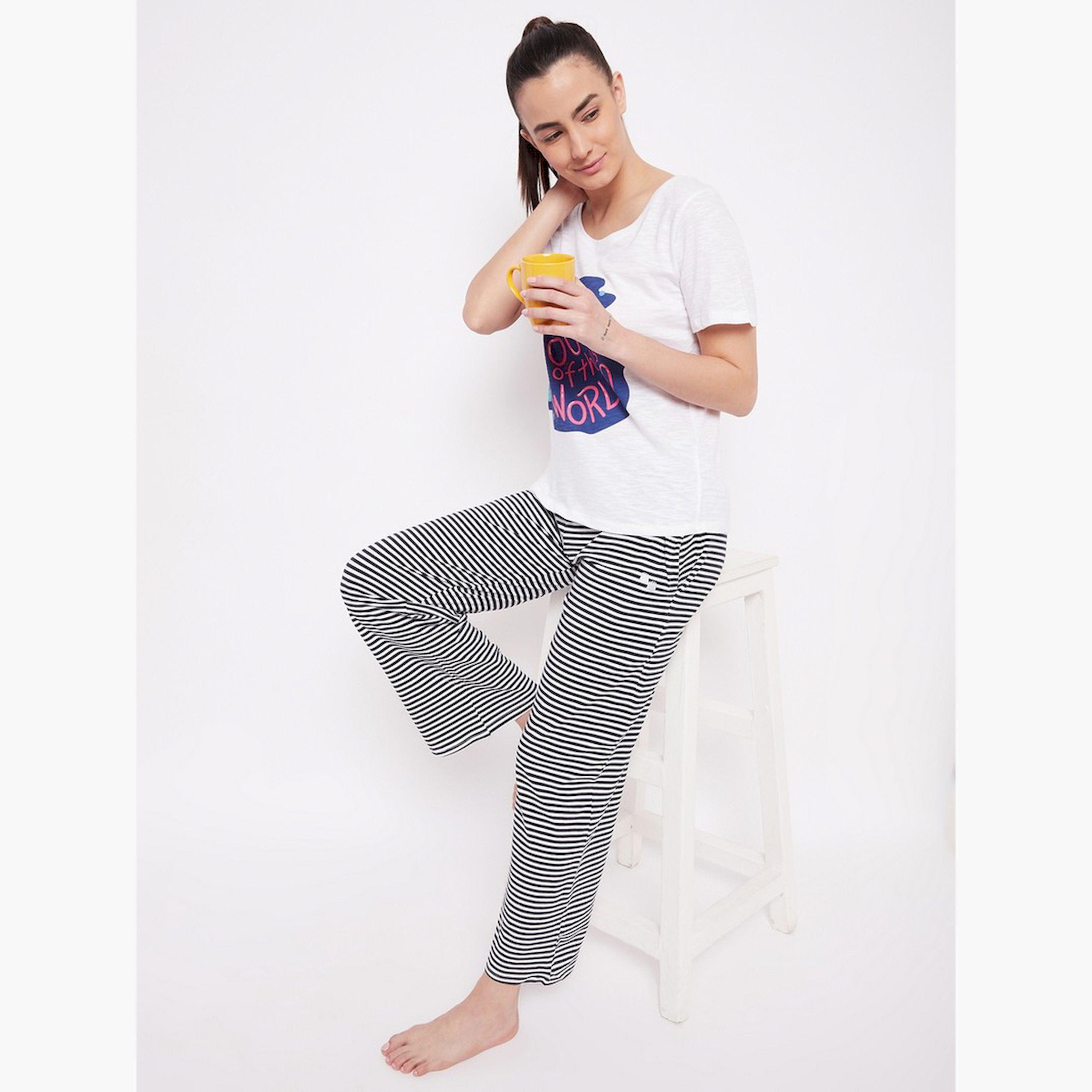 Take Two Cotton Graphic Print T-Shirt and Pyjama Set-women-clothing-nightwear-pyjamas-longsets-image-3