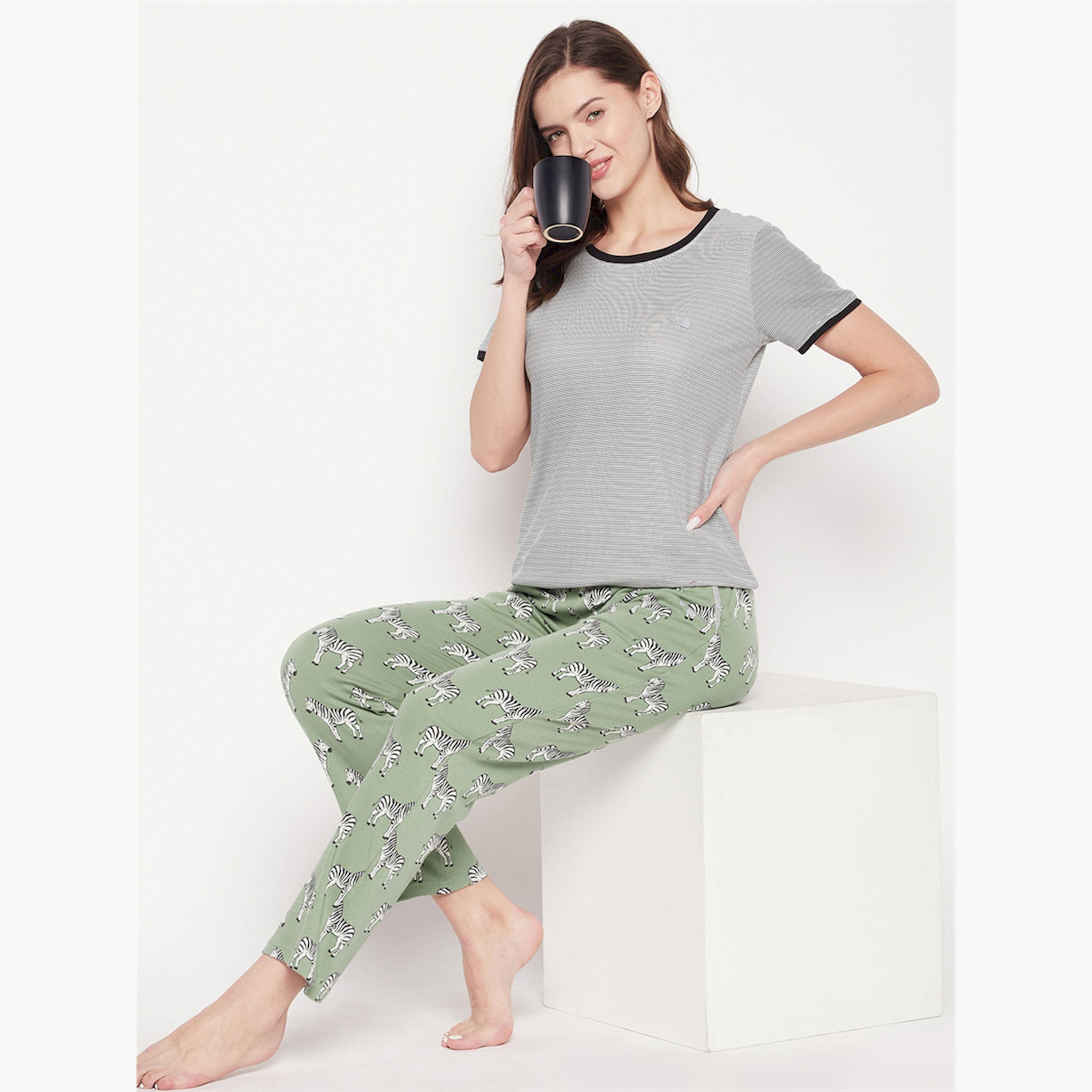 Take Two Premium Cotton Bliss Printed T-Shirt and Pyjama Set-women-clothing-nightwear-pyjamas-longsets-image-2