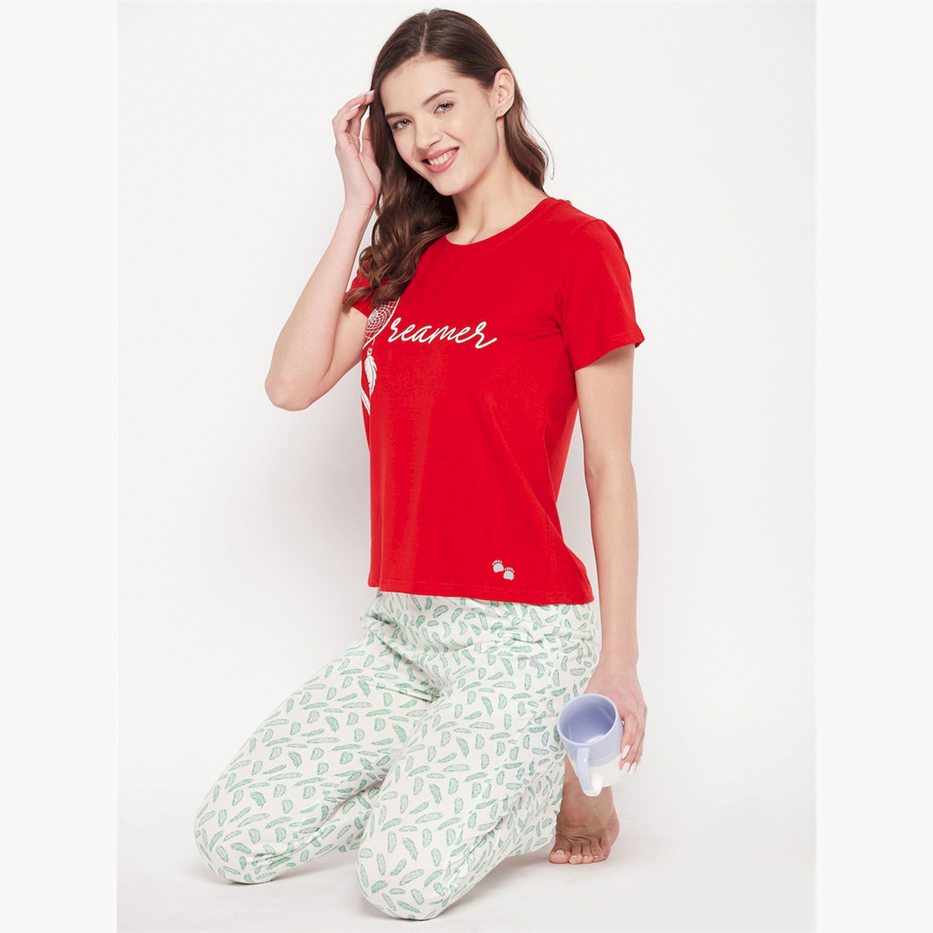 Take Two Premium Cotton Bliss Printed T-Shirt and Pyjama Set-women-clothing-nightwear-pyjamas-longsets-image-4