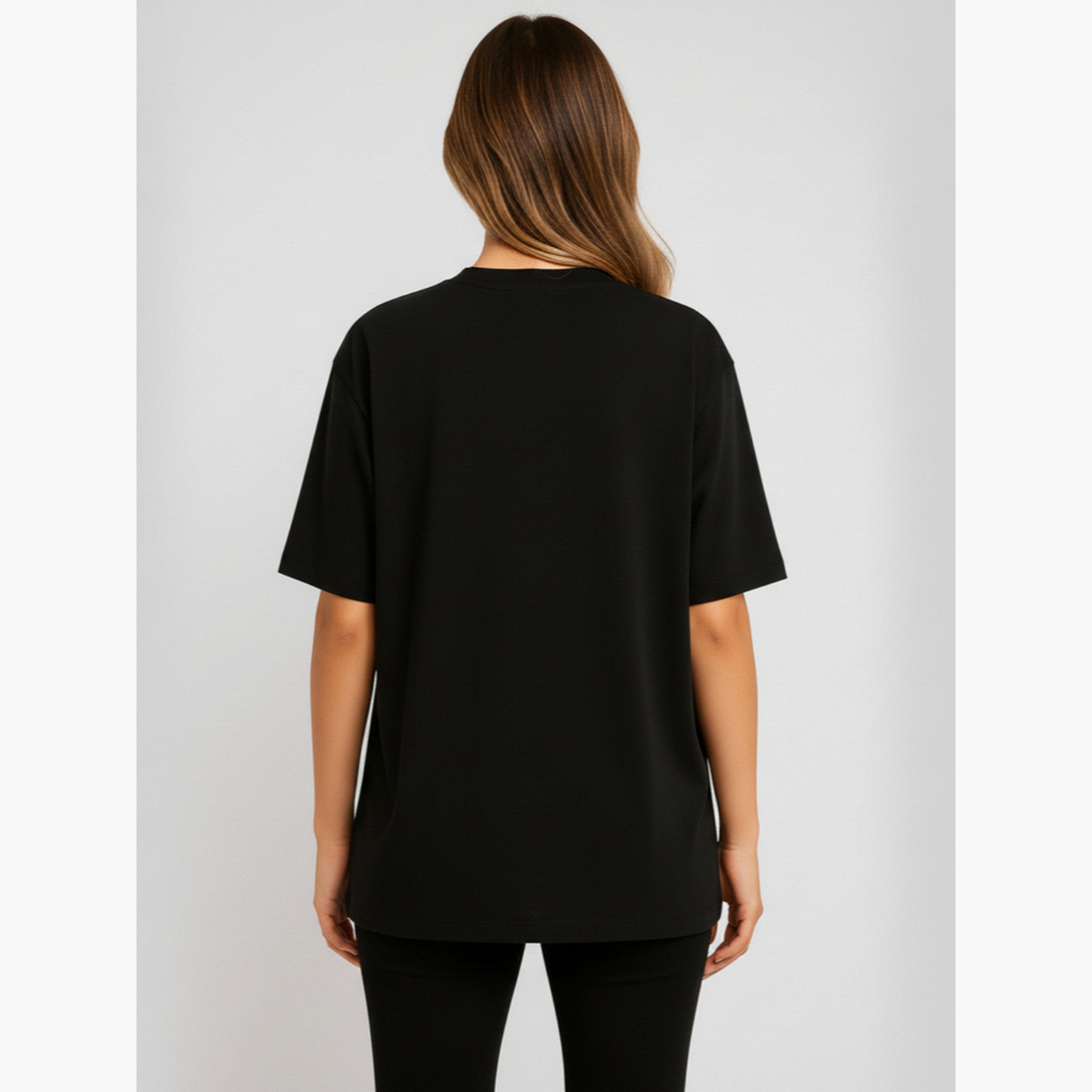 PAUSE Women Black Graphic Print T-Shirt-women-clothing-tshirts-image-6