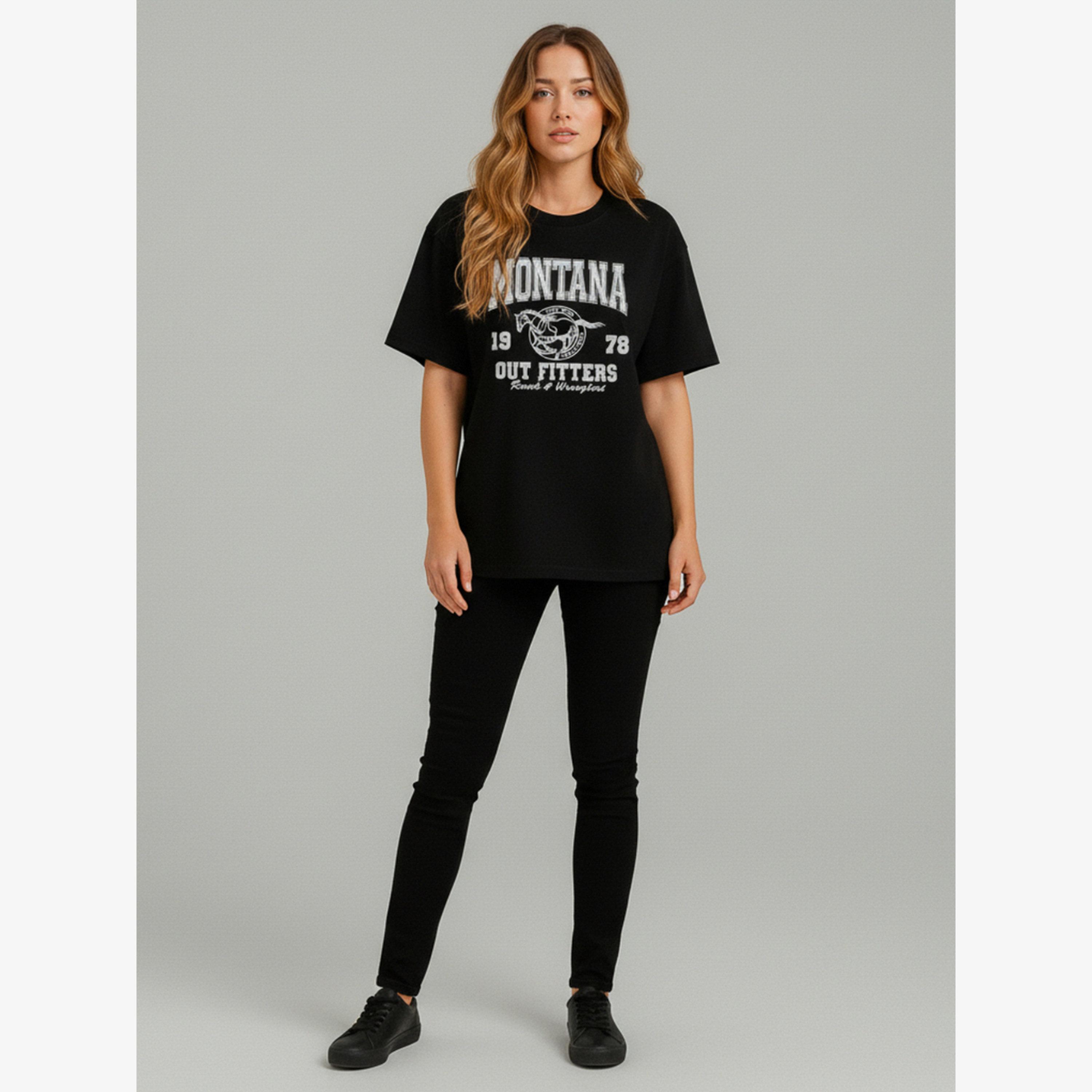PAUSE Women Black Graphic Print T-Shirt-women-clothing-tshirts-image-2