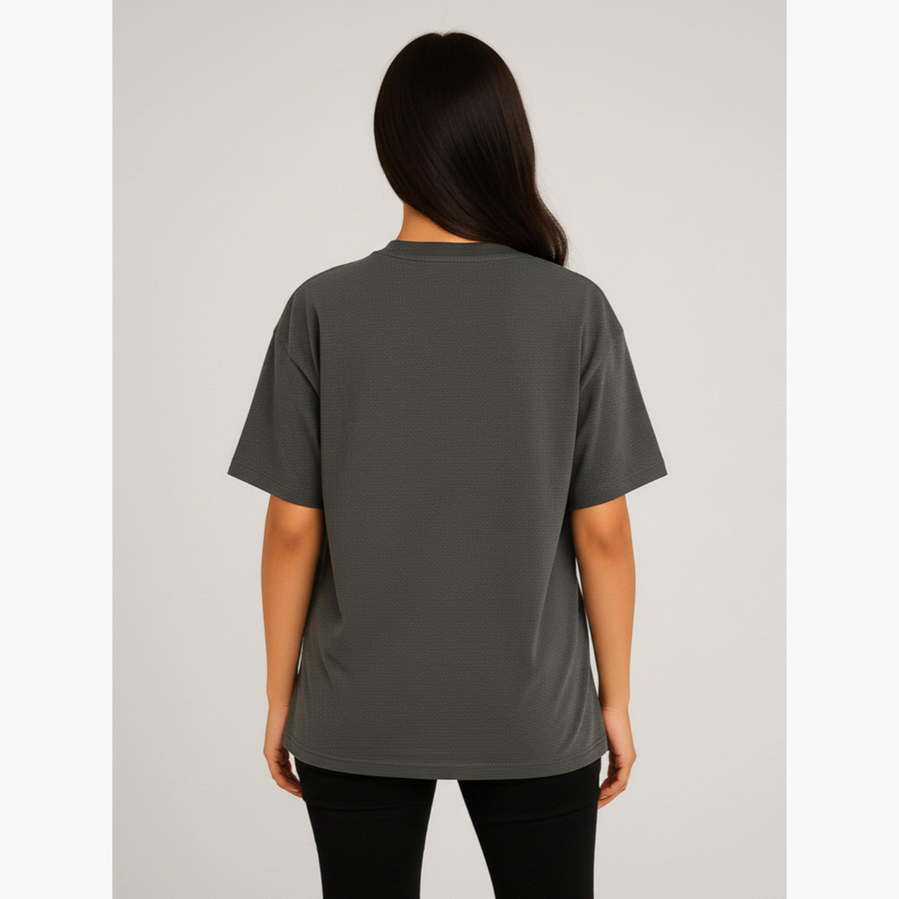 PAUSE Women Grey Graphic Print T-Shirt-women-clothing-tshirts-image-4
