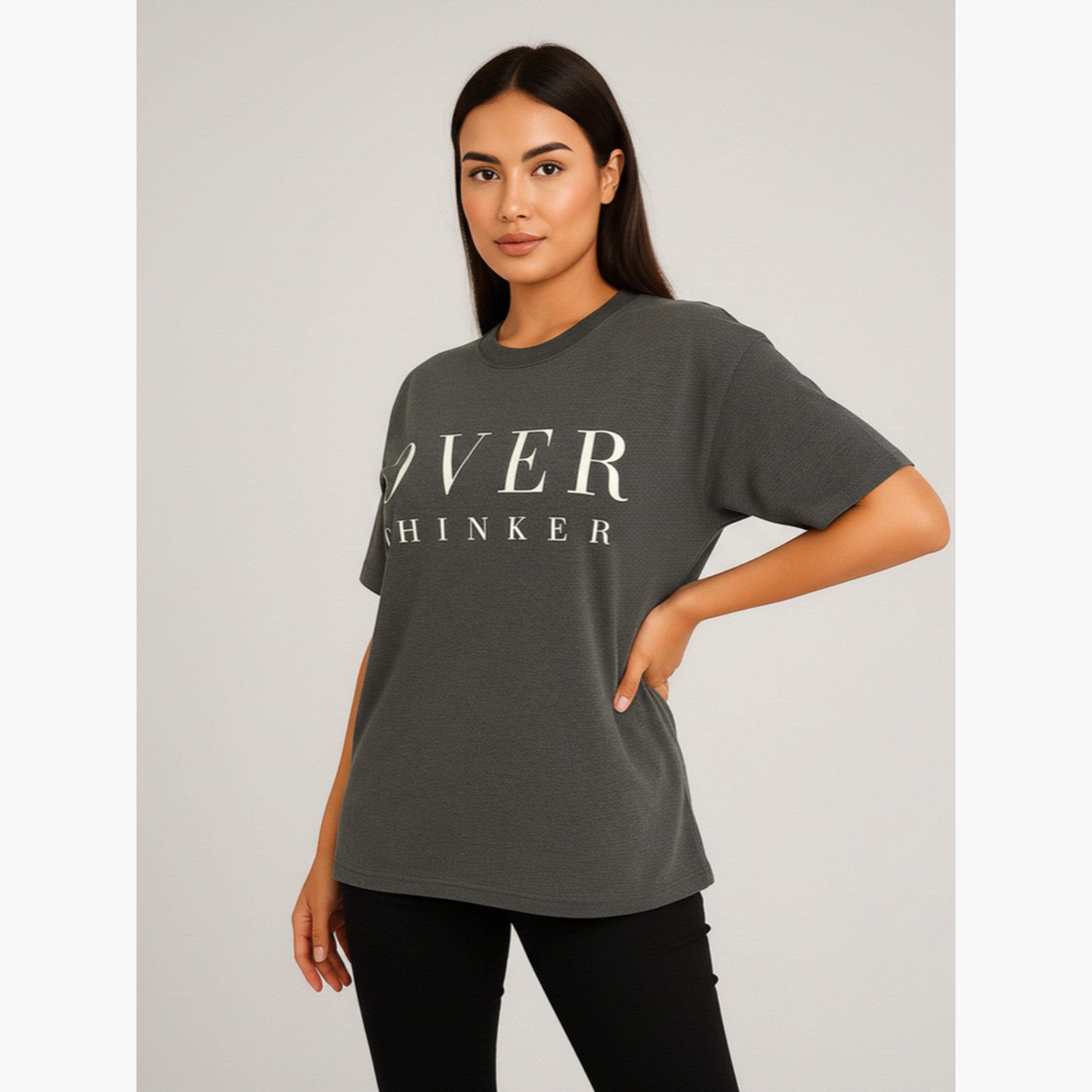 PAUSE Women Grey Graphic Print T-Shirt-women-clothing-tshirts-image-6