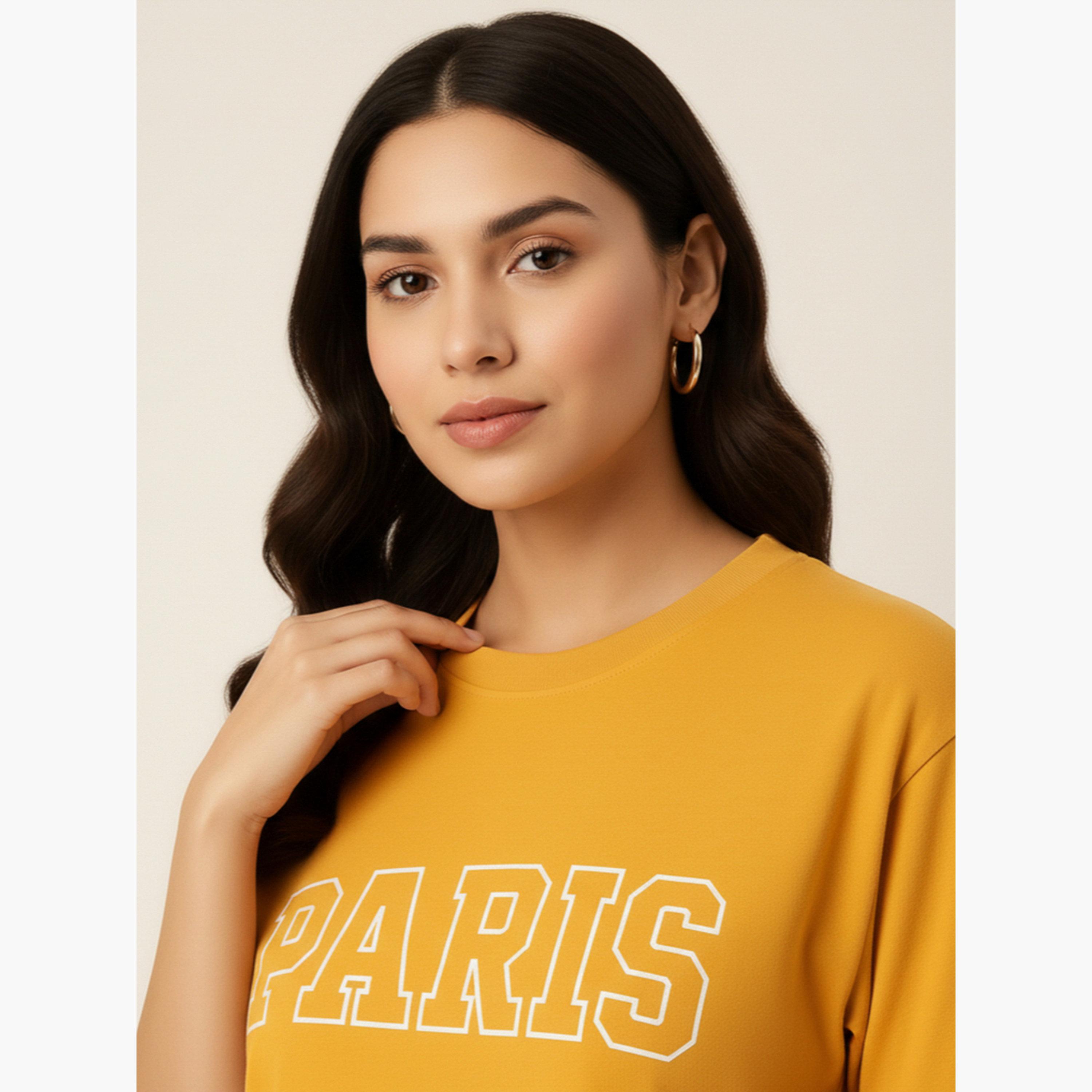 تيشيرت بطبعة جرافيك باريس-women-clothing-tshirts-image-5
