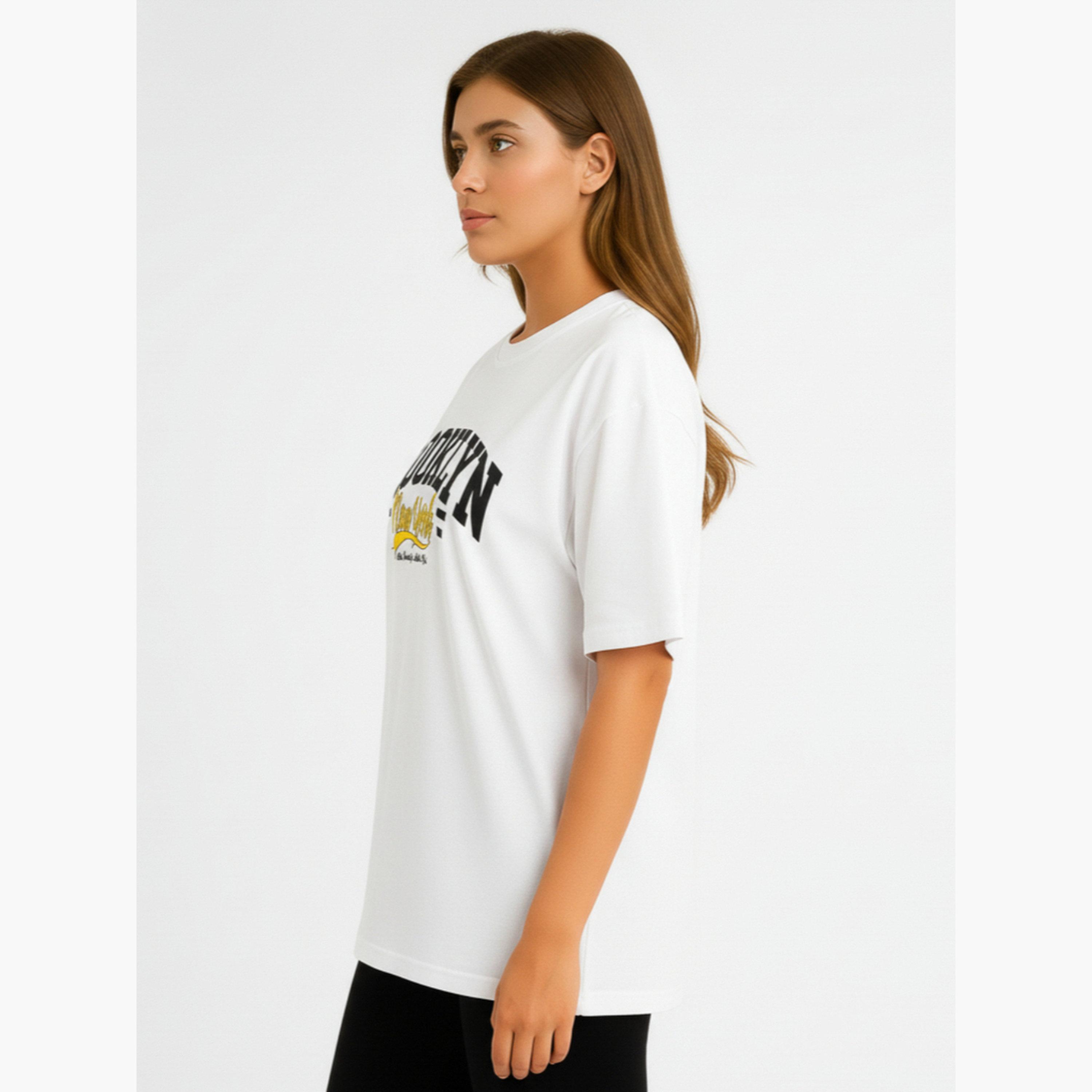 PAUSE Women White Graphic Print T-Shirt-women-clothing-tshirts-image-3