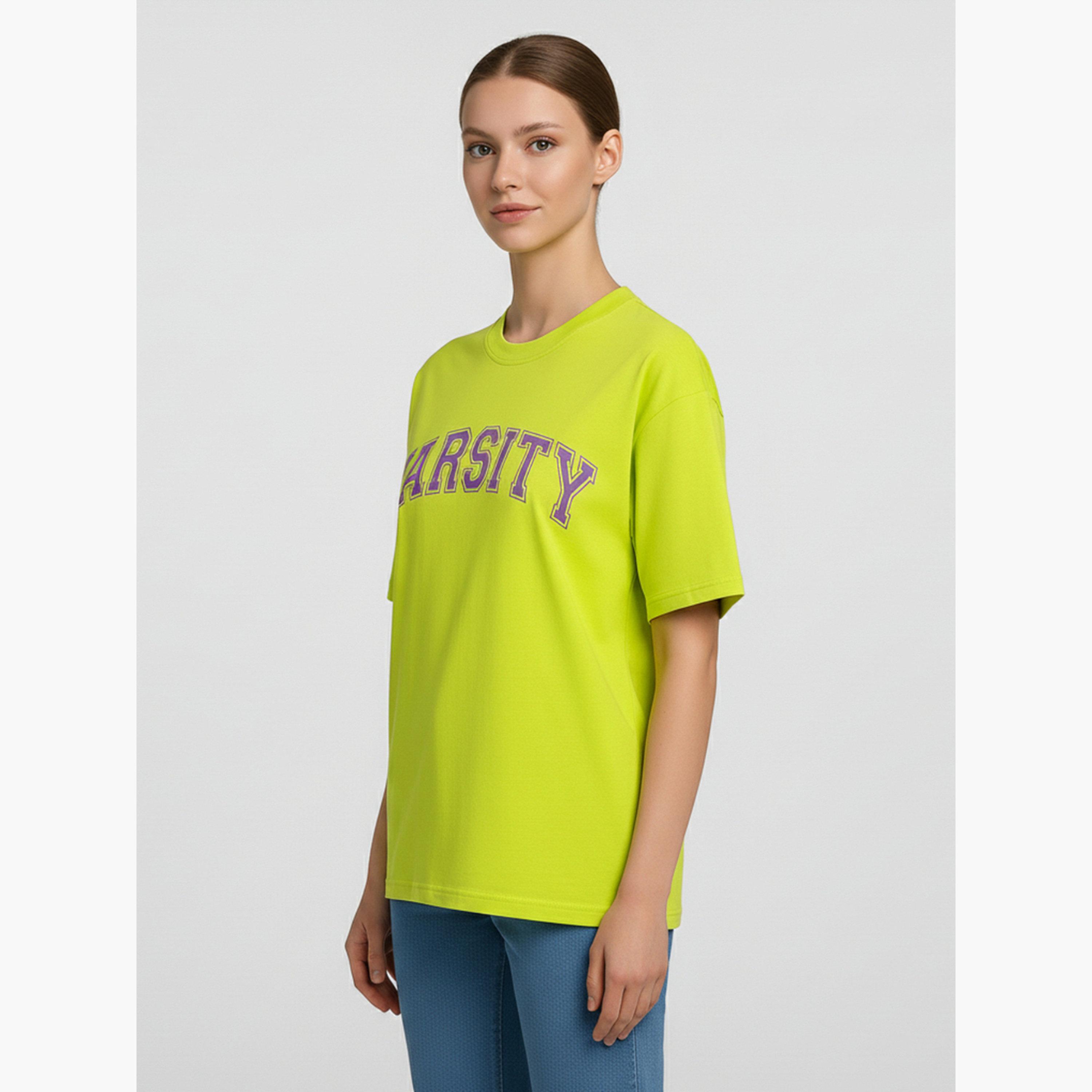 PAUSE Women Neon Varsity Graphic T-Shirt-women-clothing-tshirts-image-2