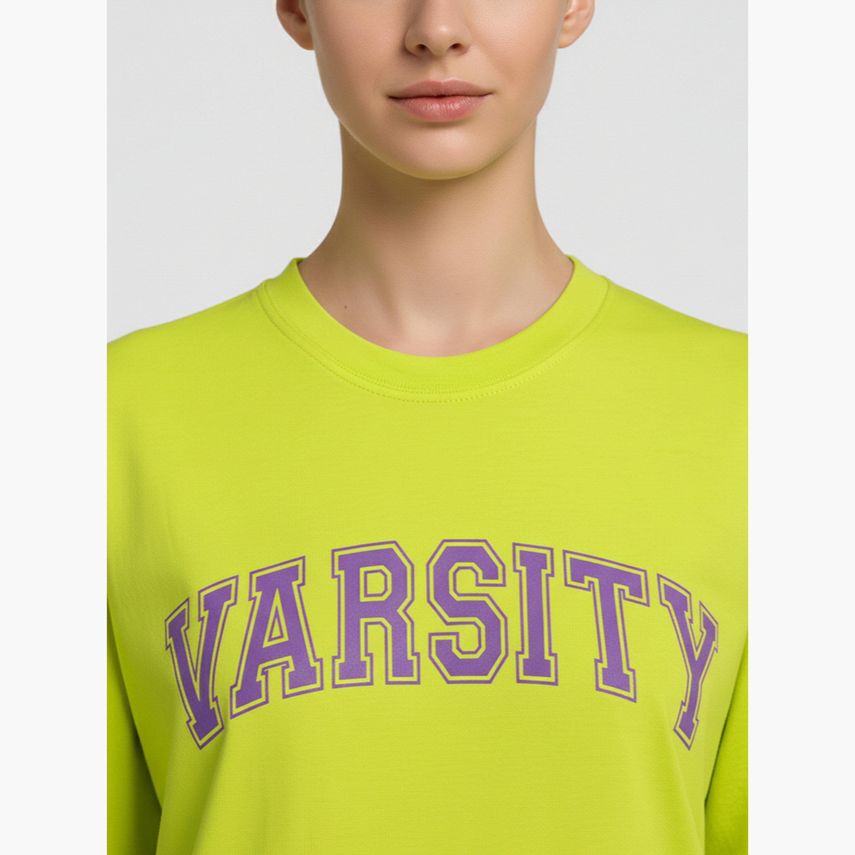 تيشيرت نيون بطبعة جرافيك رياضية-women-clothing-tshirts-image-3