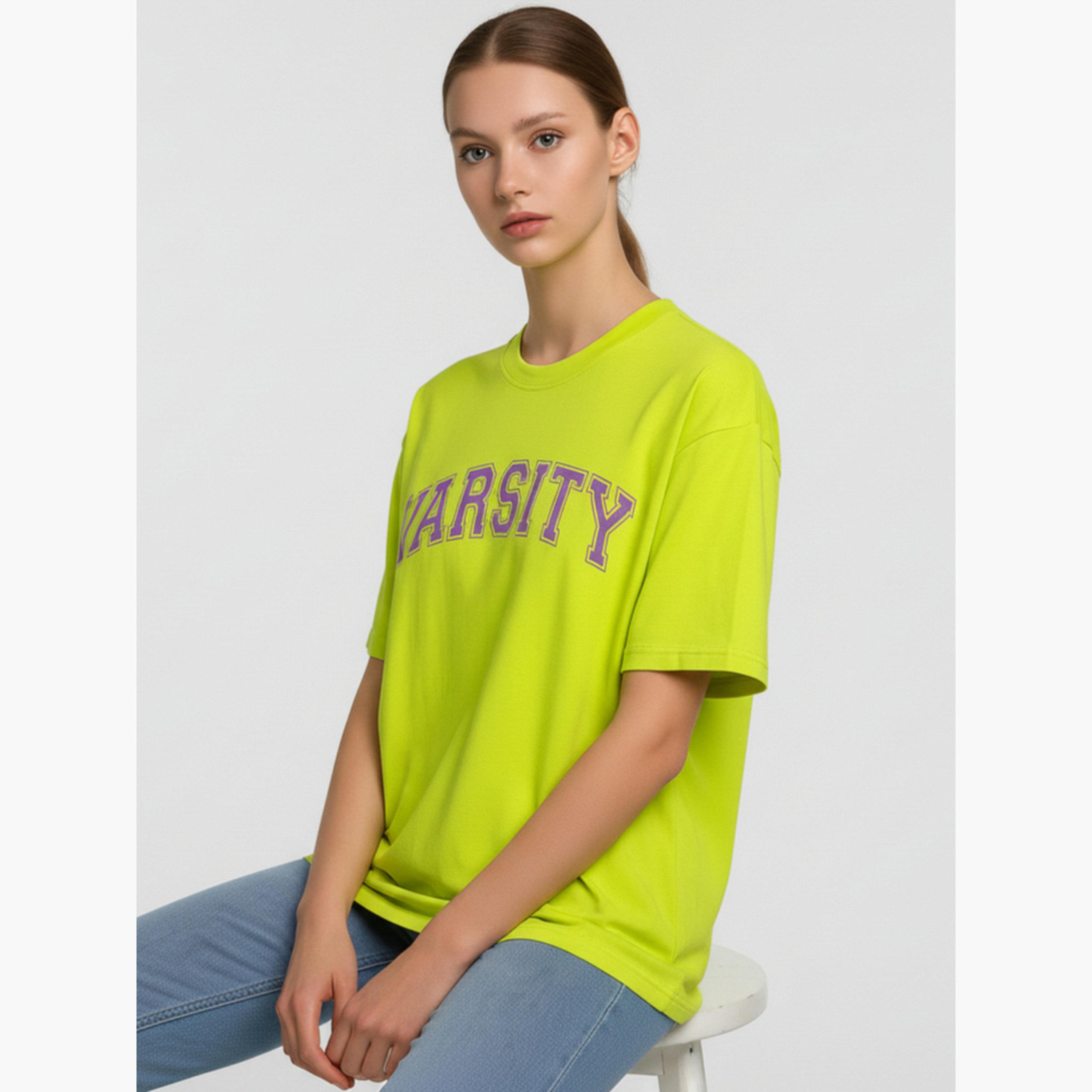 PAUSE Women Neon Varsity Graphic T-Shirt-women-clothing-tshirts-image-5