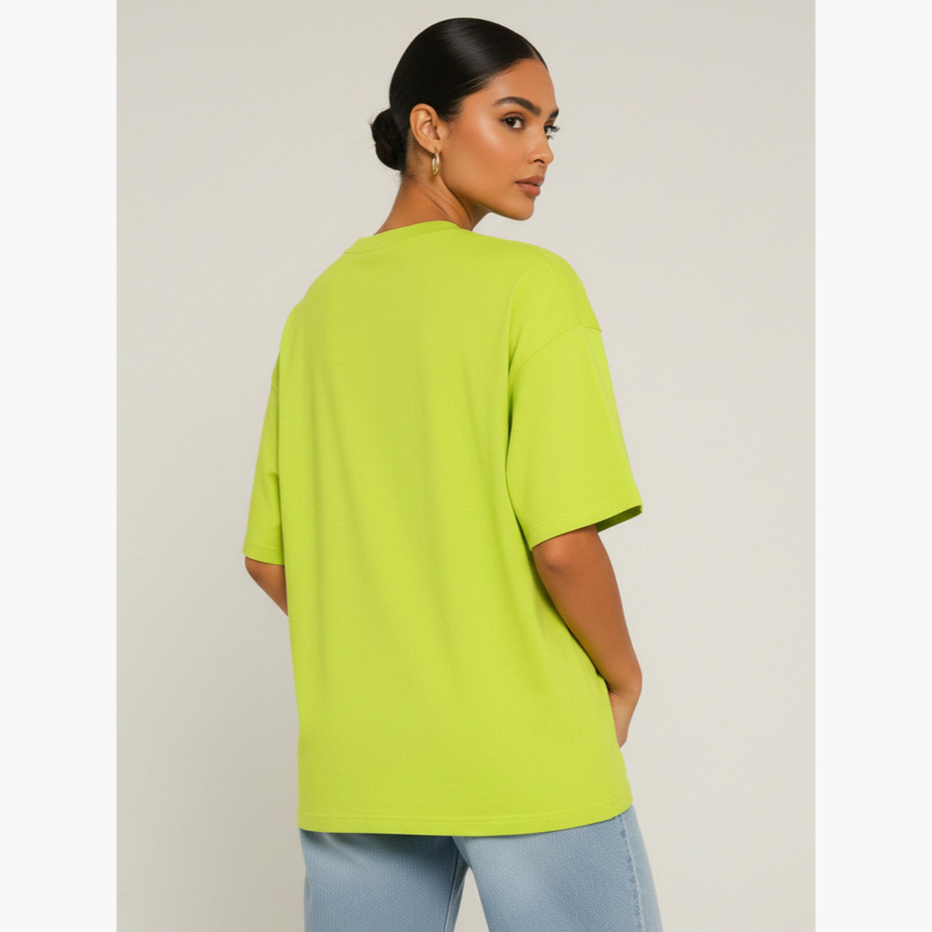 PAUSE Women Regular Fit Printed Neon T-Shirt-women-clothing-tshirts-image-2