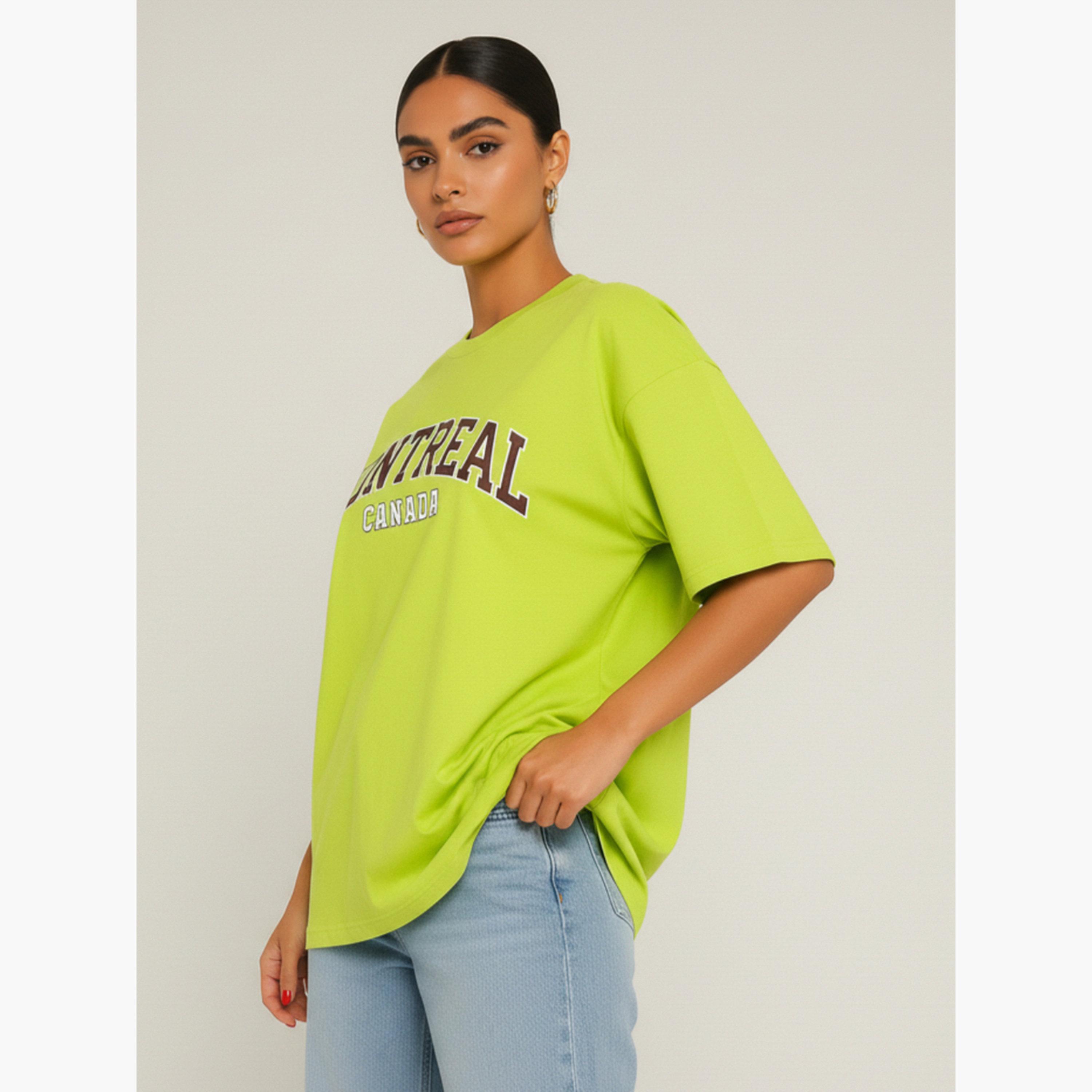 PAUSE Women Regular Fit Printed Neon T-Shirt-women-clothing-tshirts-image-4