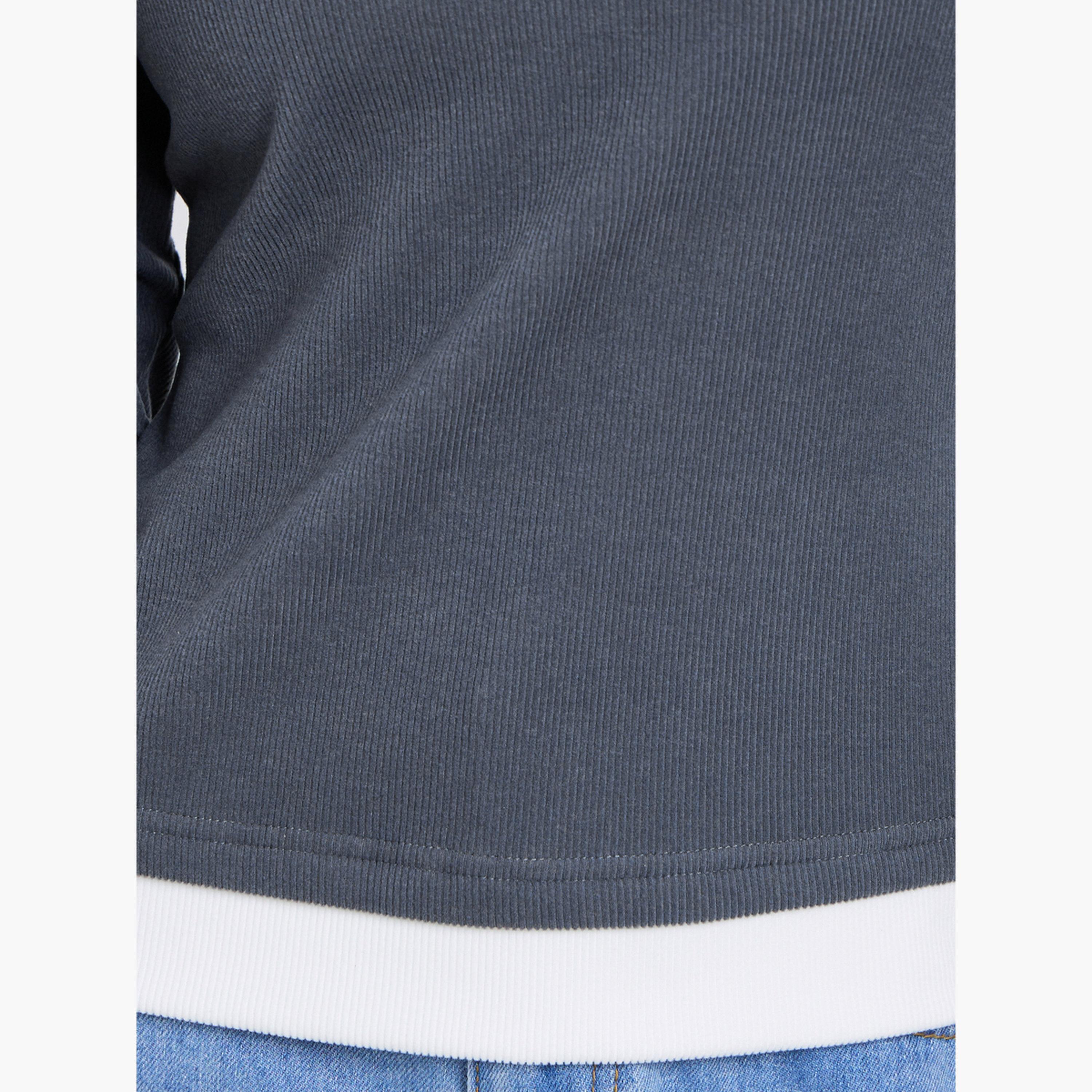 Styli Women Grey Contrast Tim Long Sleeve Top-women-clothing-tshirts-image-4