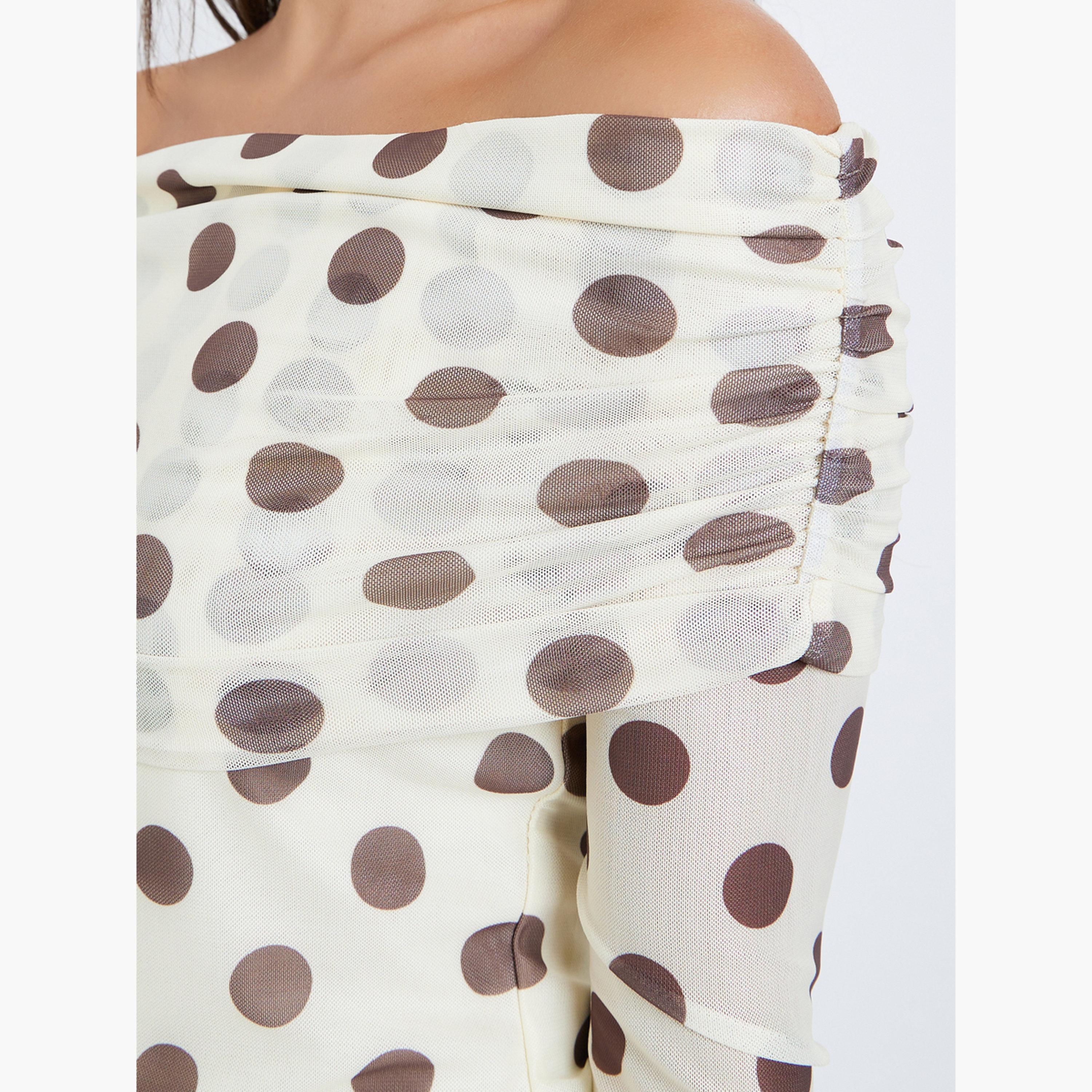 Styli Women Off-Shoulder Polka Dot Mesh Top-women-clothing-shirtsandblouses-blouses-image-4
