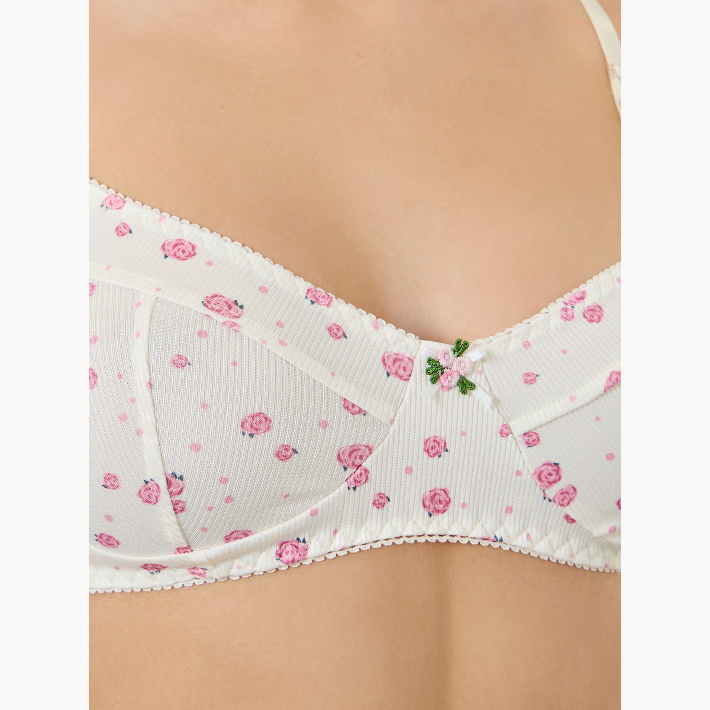 Styli Floral Printed Bra and Ruffle Side Brief Set-women-clothing-lingerie-lingeriesets-image-5
