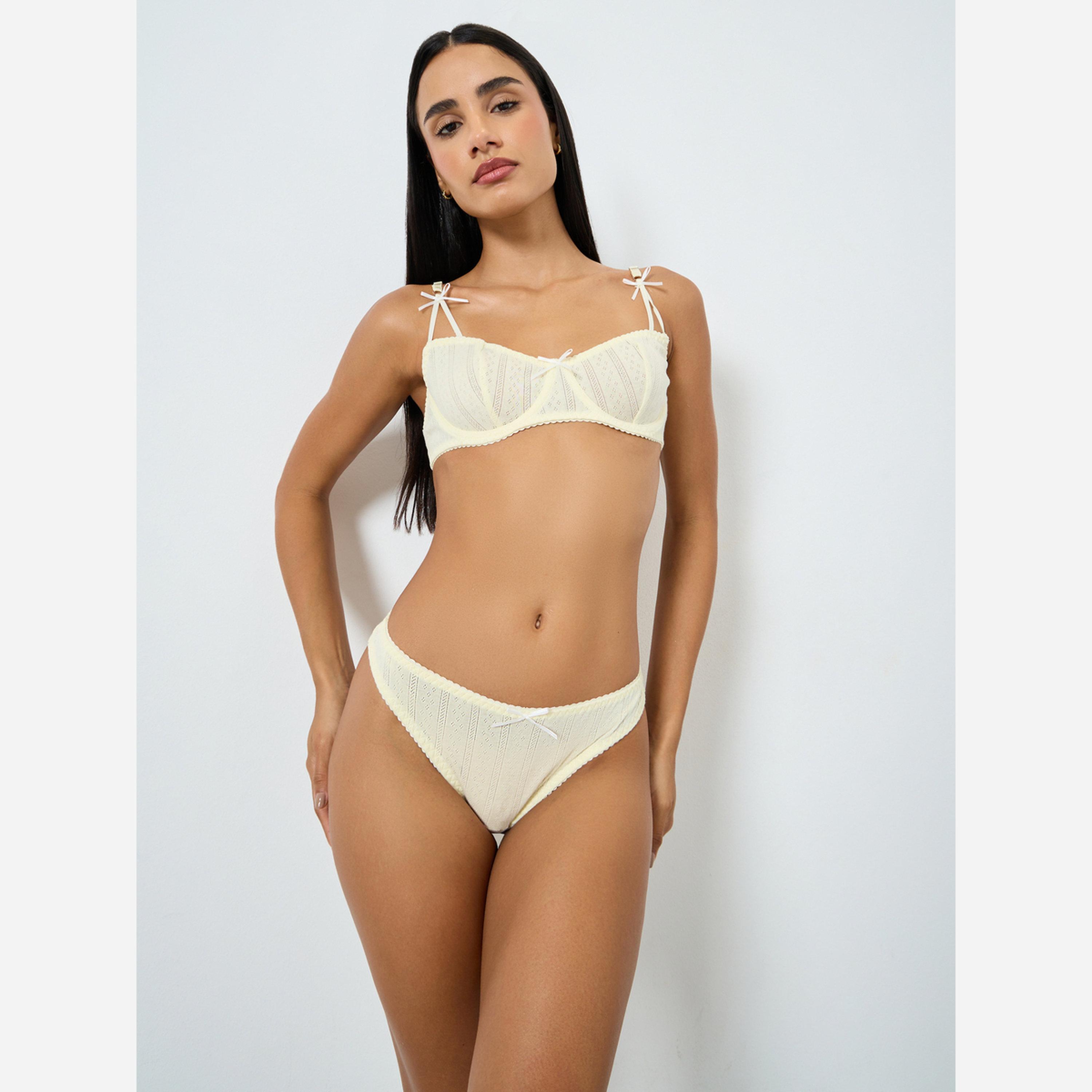 ?????? - ??? ????? ??? ?????? ????? ???? ???? ????? Pointelle Apex Strap-women-clothing-lingerie-lingeriesets-image-1