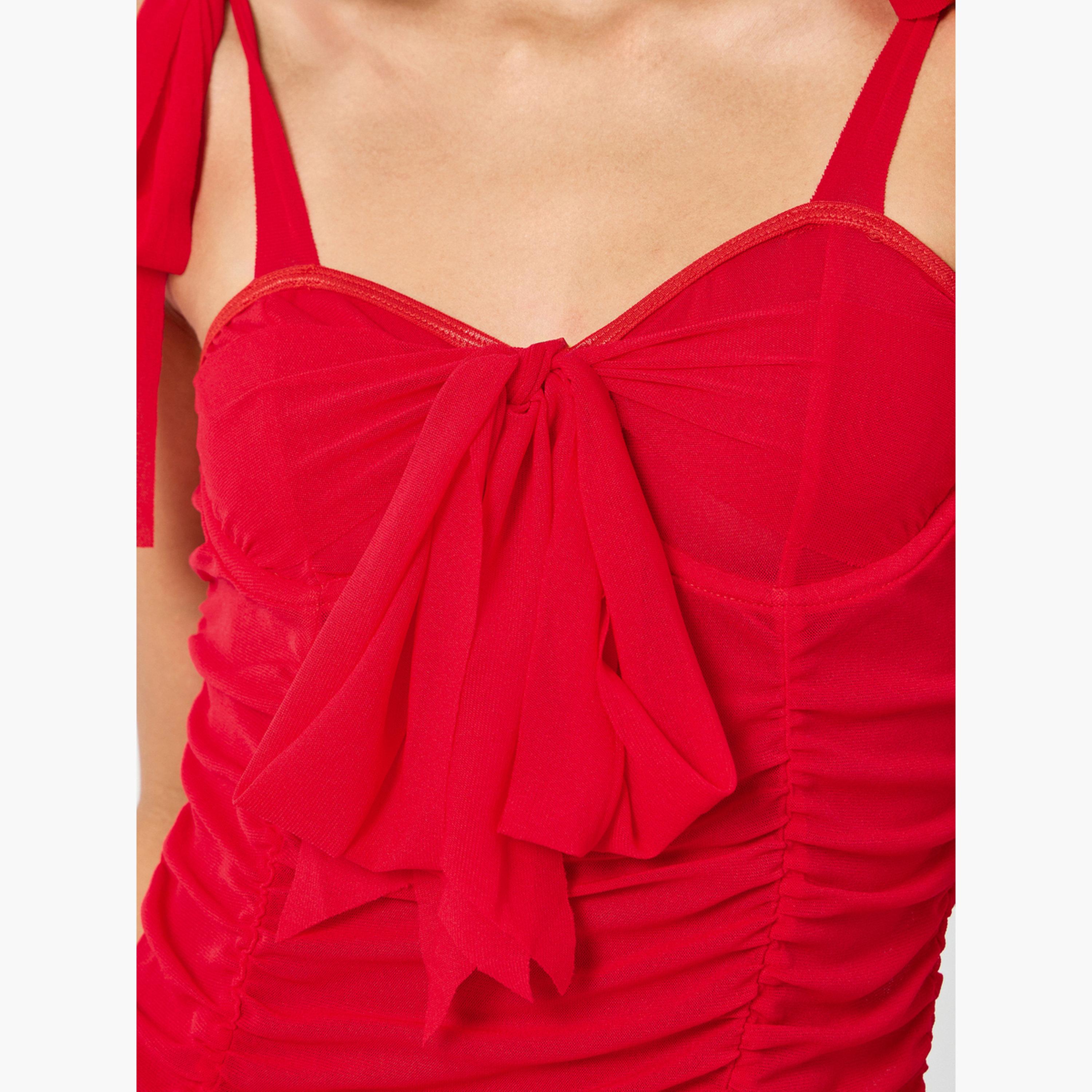فستان داخلي شبكي مزموم مع جوارب شبكية كاملة وقطعة داخلية-women-clothing-lingerie-lingeriesets-image-3