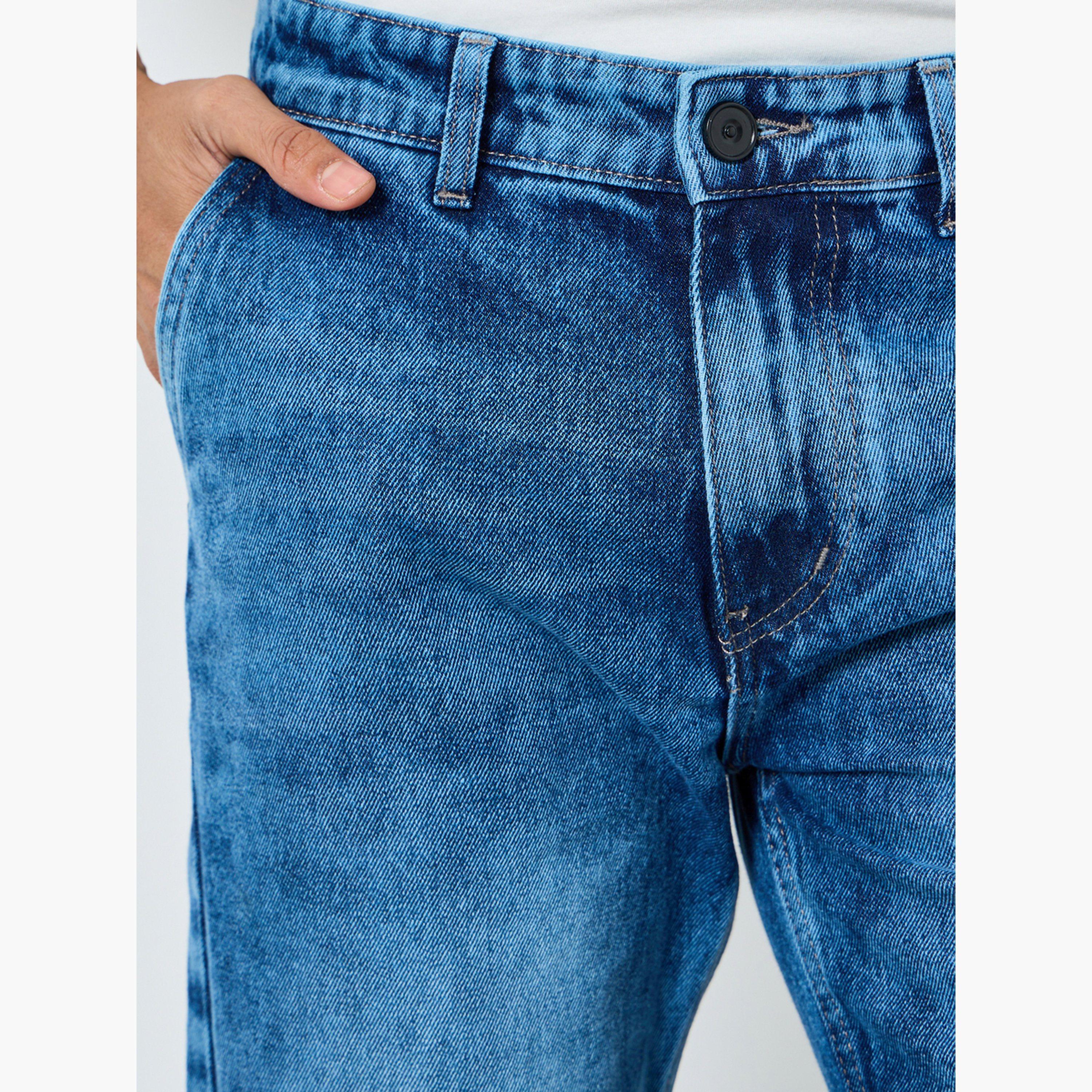 Styli Men Blue Mid Wash Regular Fit Jeans-men-clothing-bottoms-jeans-image-3