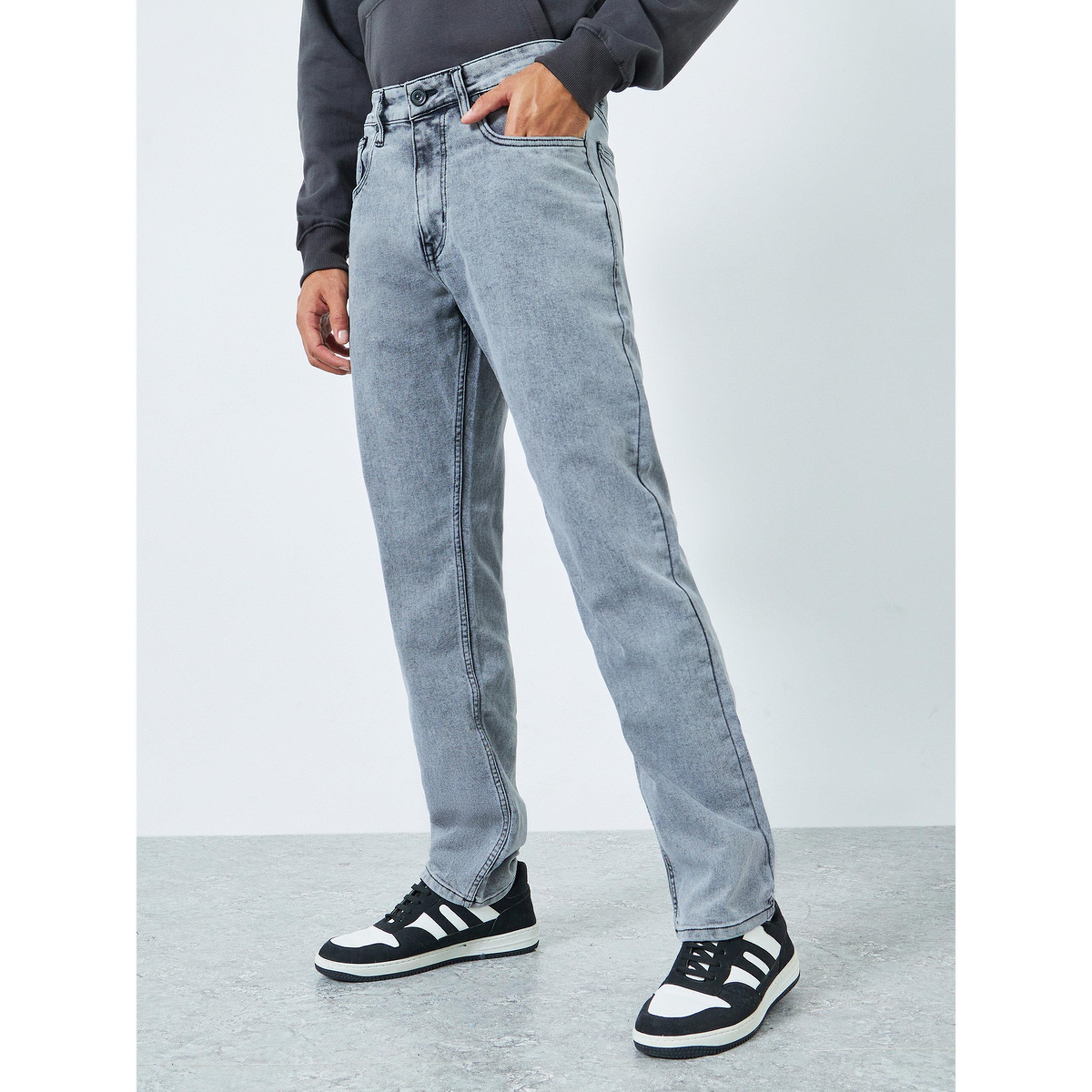 Styli Men Washed Relaxed Fit Stretchable Jeans-men-clothing-bottoms-jeans-image-1