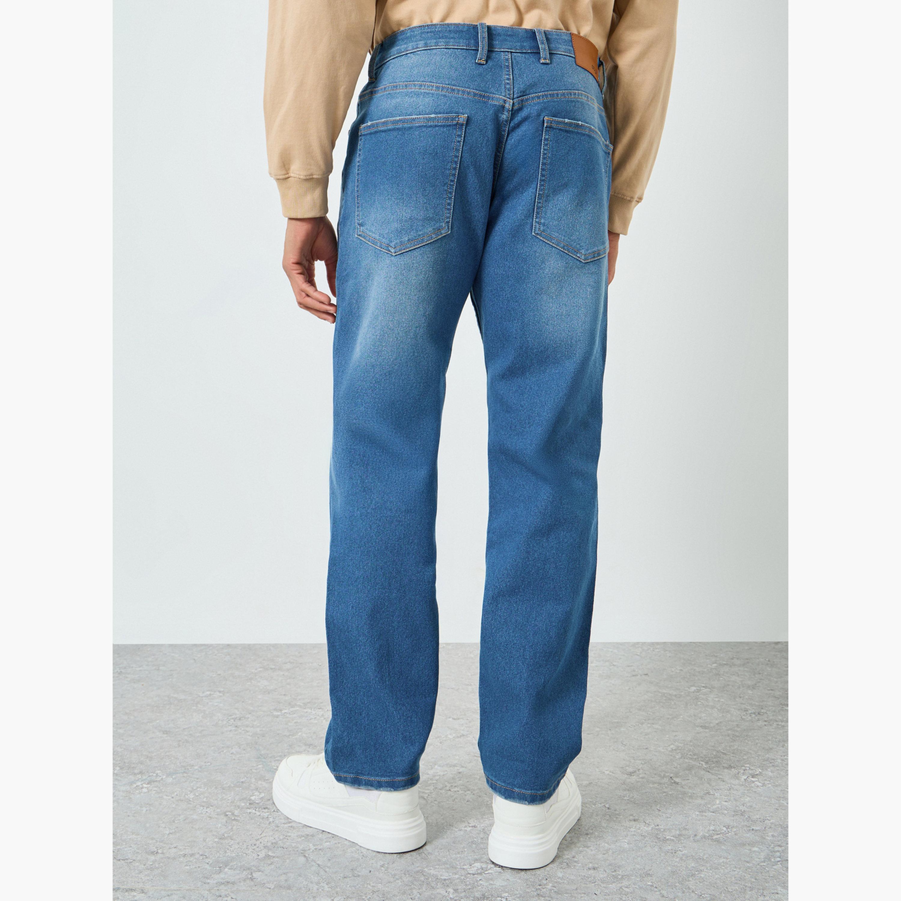 جينز رجالي مريح بخصر متوسط وتأثير باهت-men-clothing-bottoms-jeans-image-3