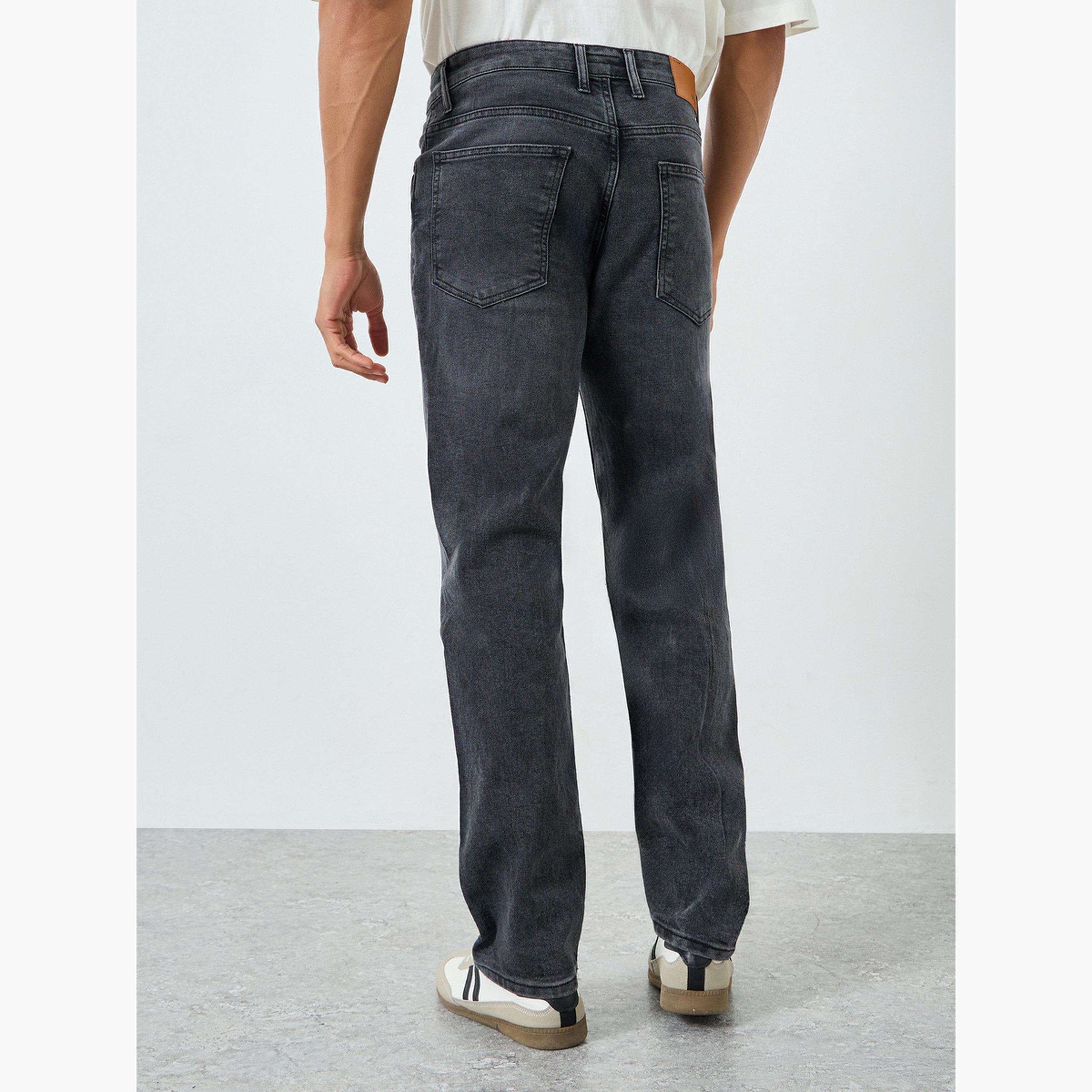 Styli Men Washed Relaxed Fit Mid Rise Jeans-men-clothing-bottoms-jeans-image-3