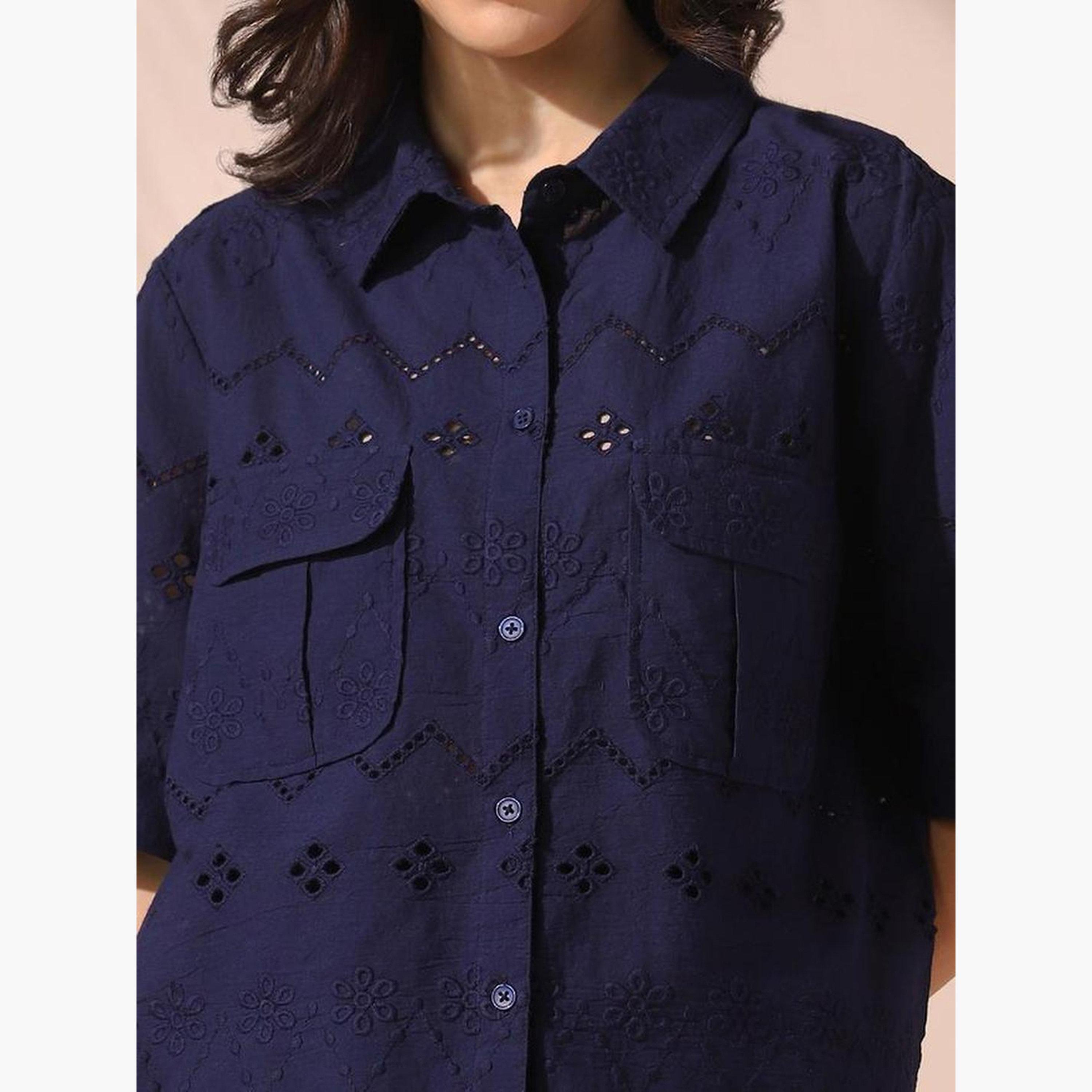 دينيس لينغو - قميص وبنطال قطني شيفلي-women-clothing-coordsets-image-5