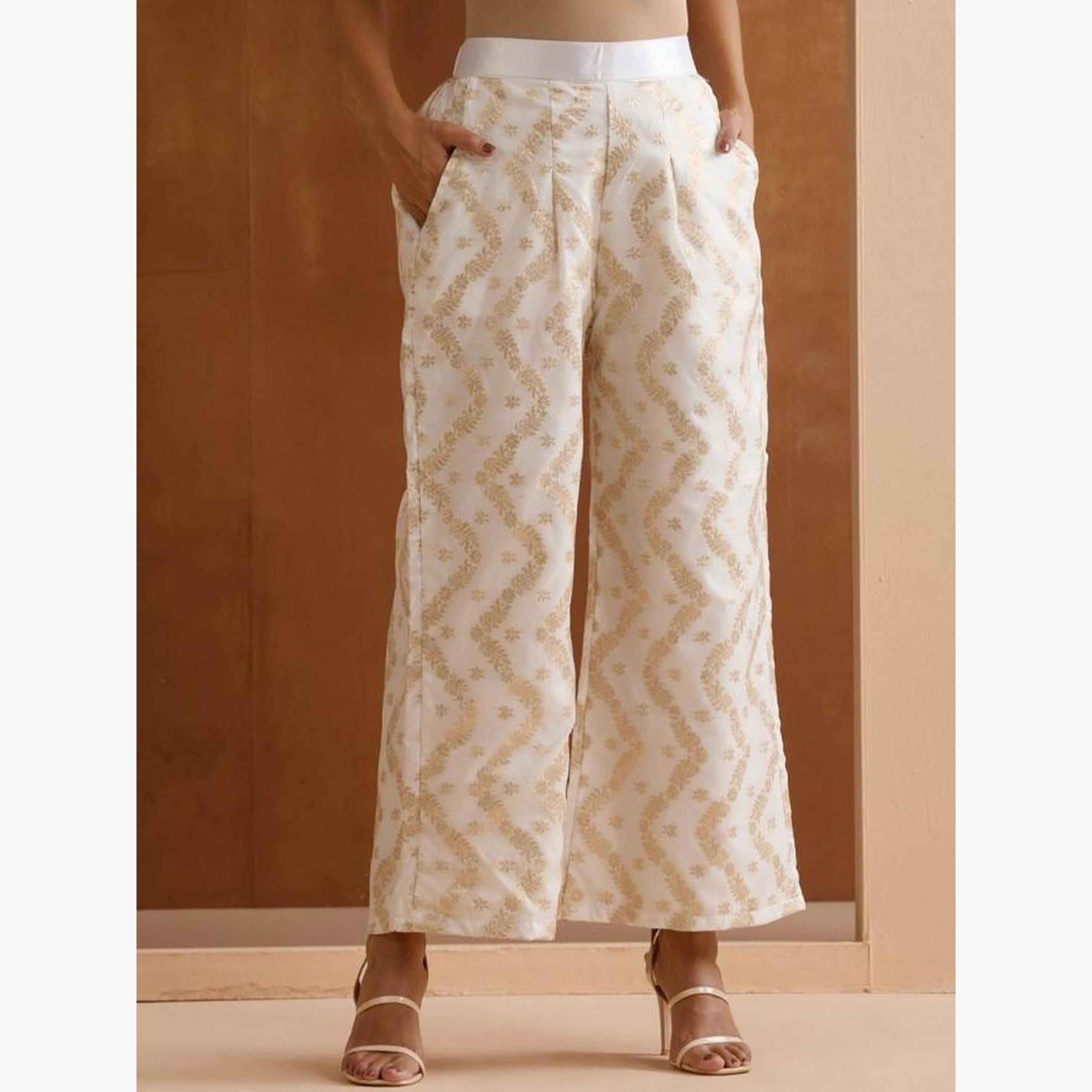 Ishin X Styli Jacquard Peplum Shirt and Trousers Co-Ords-women-clothing-coordsets-image-5