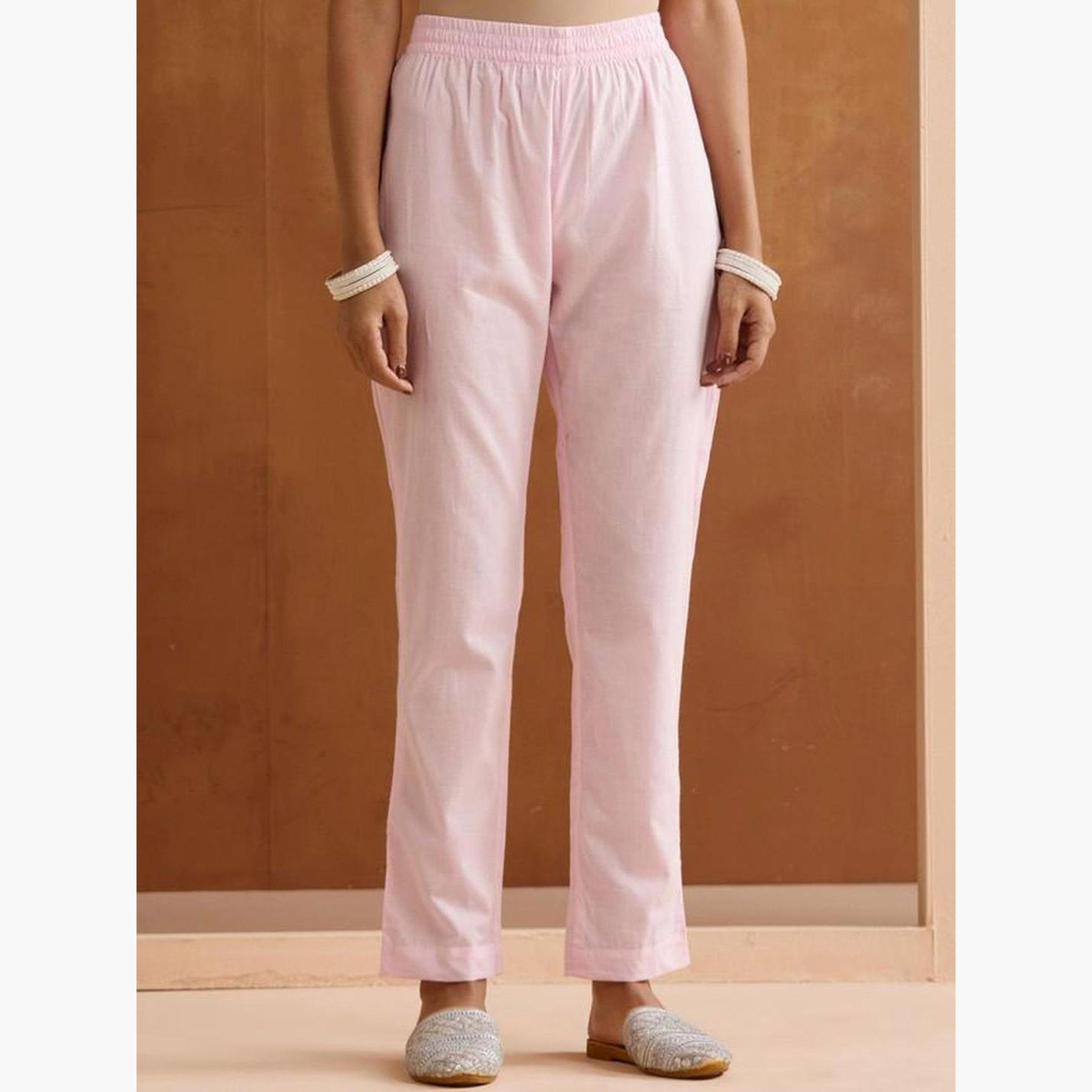 Ishin Pink Cotton Kurta with Pants and Dupatta Set-women-clothing-ethnicwear-kurtasets-image-5