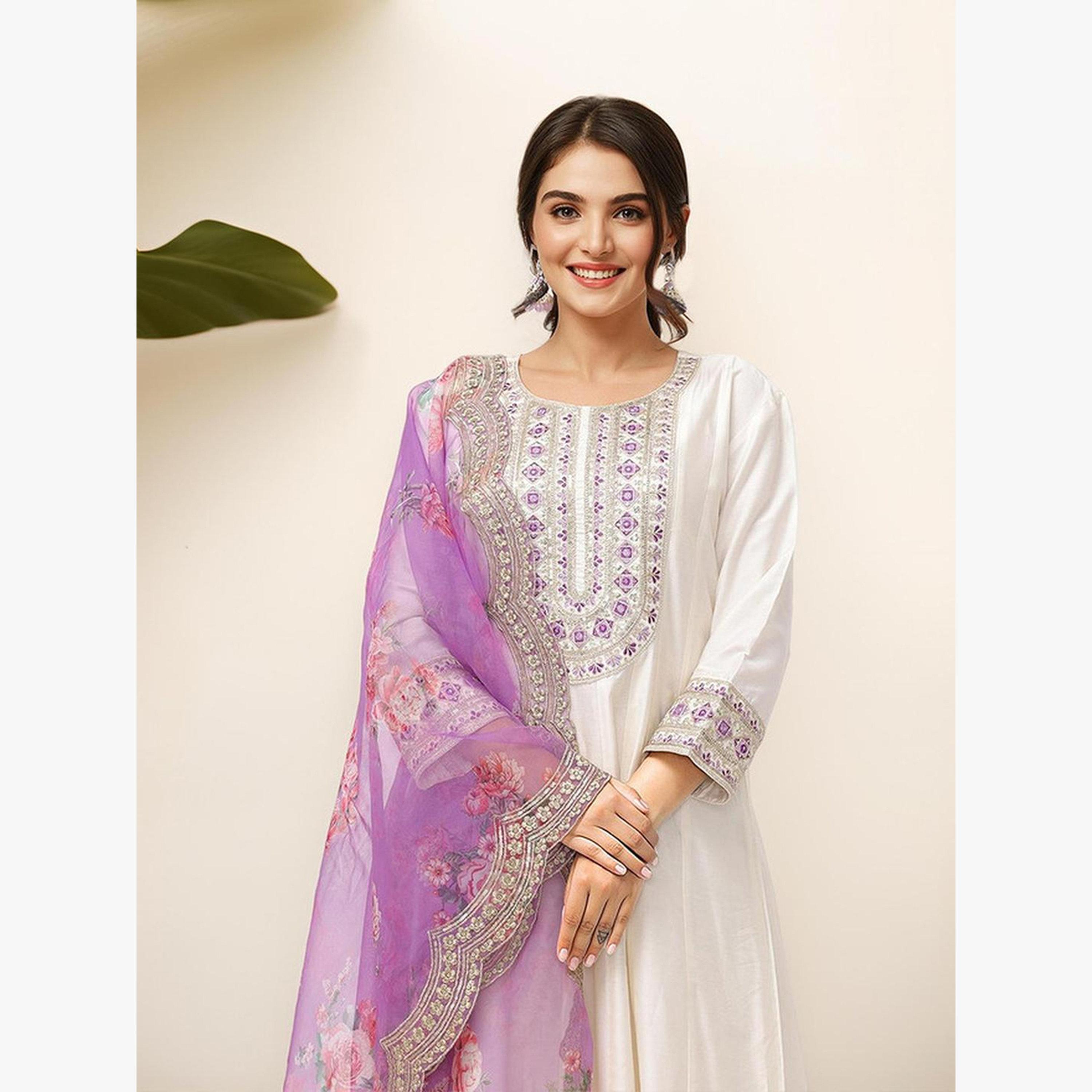 طقم كورتا وبنطال مع دوباتا-women-clothing-ethnicwear-kurtasets-image-3