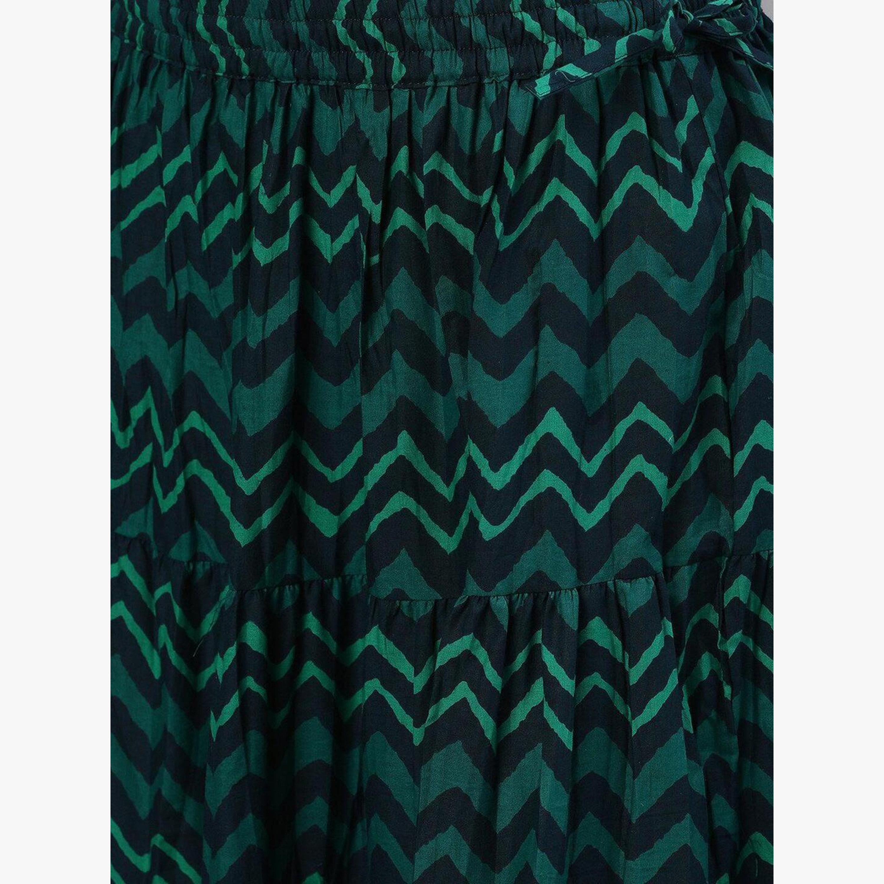طقم كورتا مطبوعة وتنورة-women-clothing-ethnicwear-kurtasets-image-4