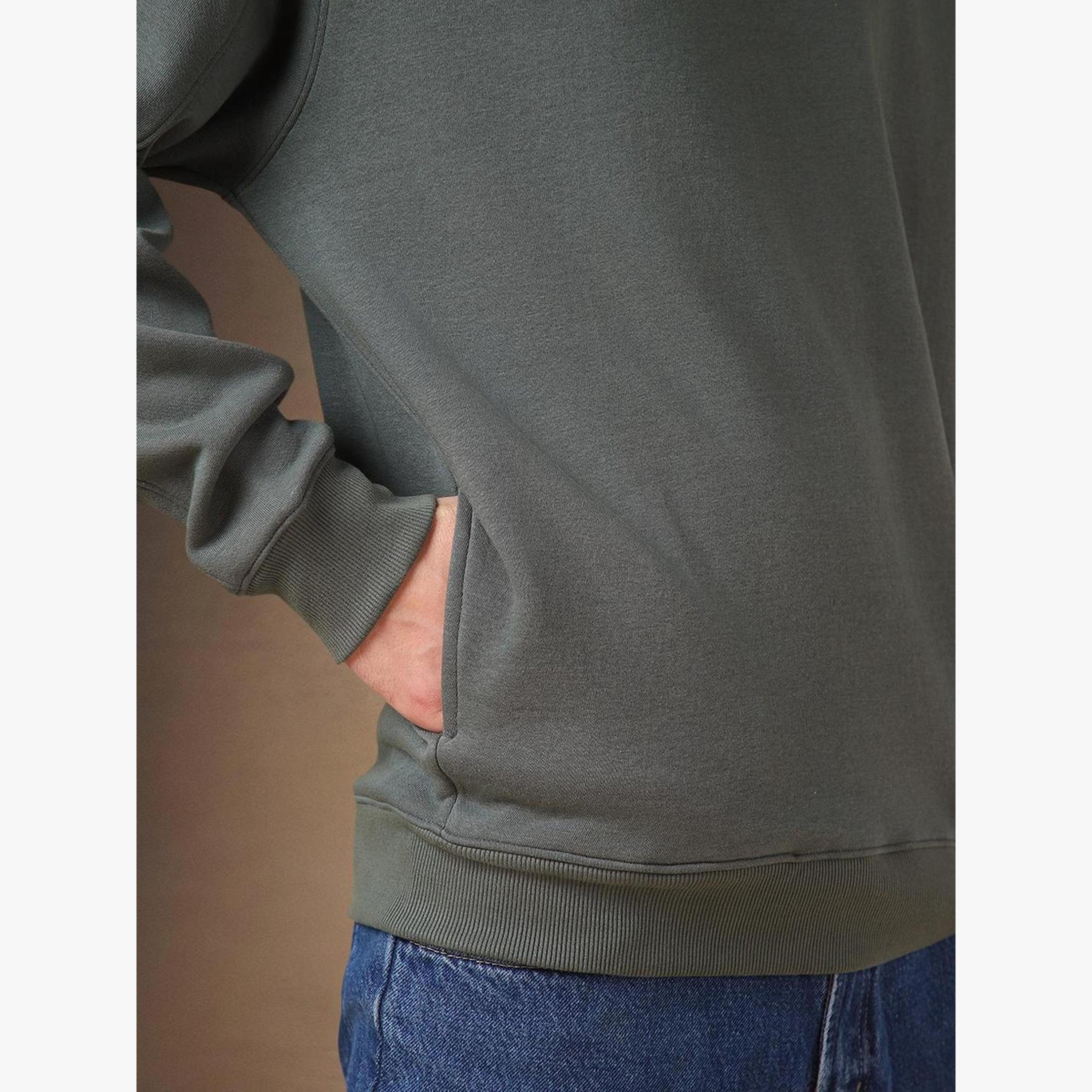 Dennis Lingo Men Olive Green Round Neck Sweatshirt-men-clothing-hoodiesandsweatshirts-image-5