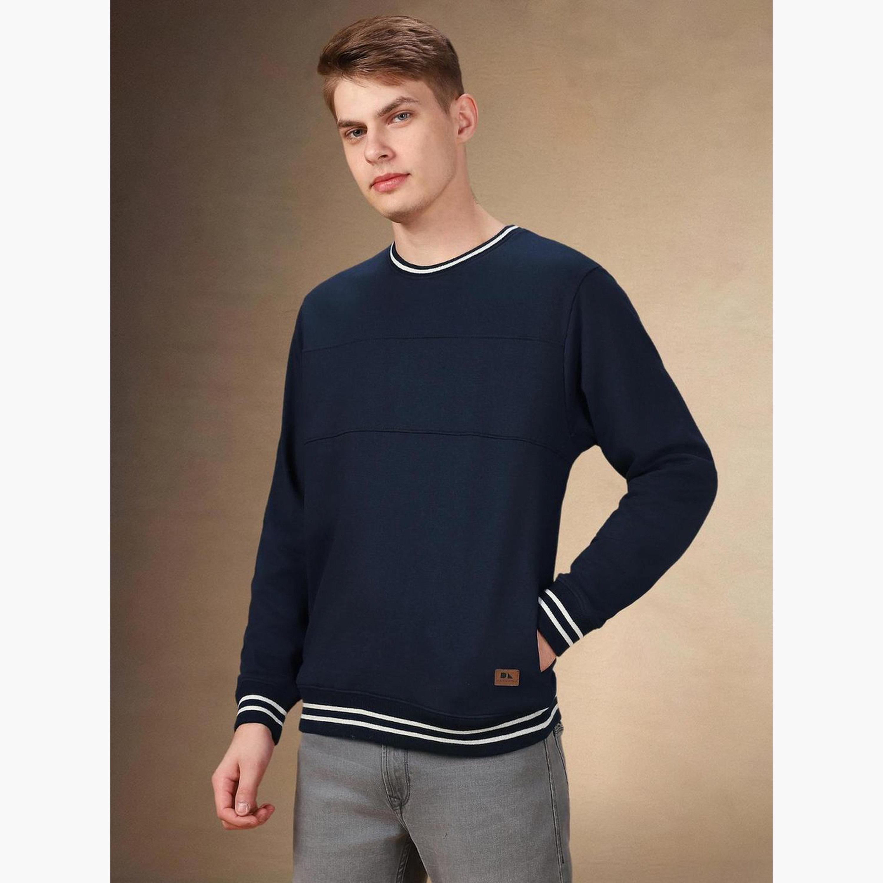 Dennis Lingo Striped Round Neck Long Sleeves Men's Sweatshirt-men-winterwear-hoodiesandsweatshirts-image-5