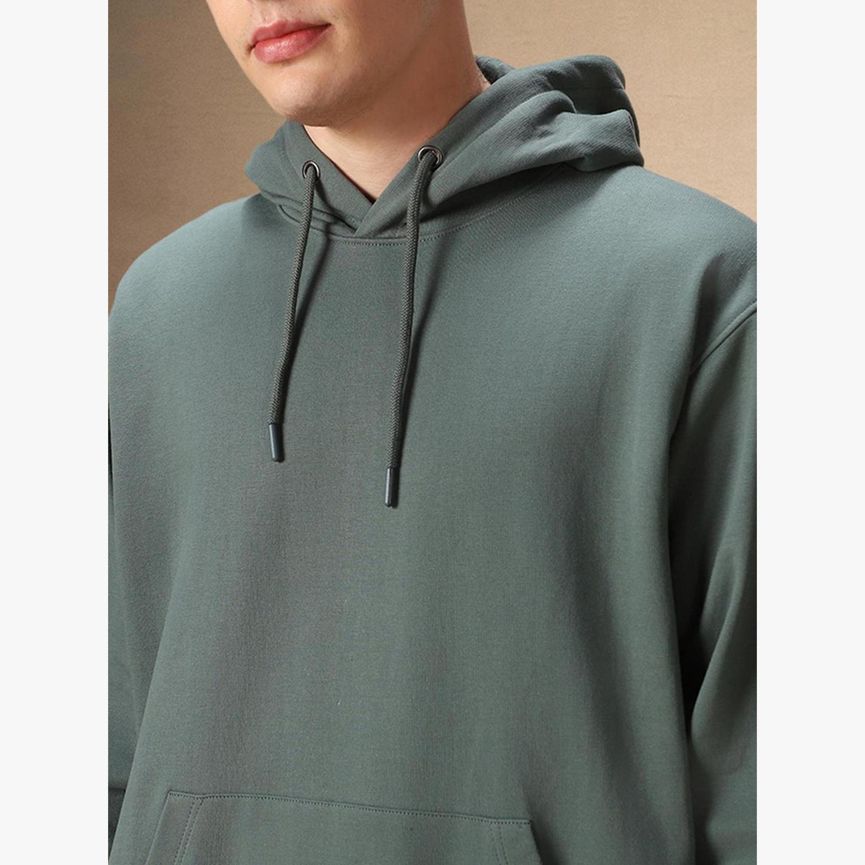 Dennis Lingo Men Olive Green Cotton Hoodie-men-clothing-hoodiesandsweatshirts-image-5