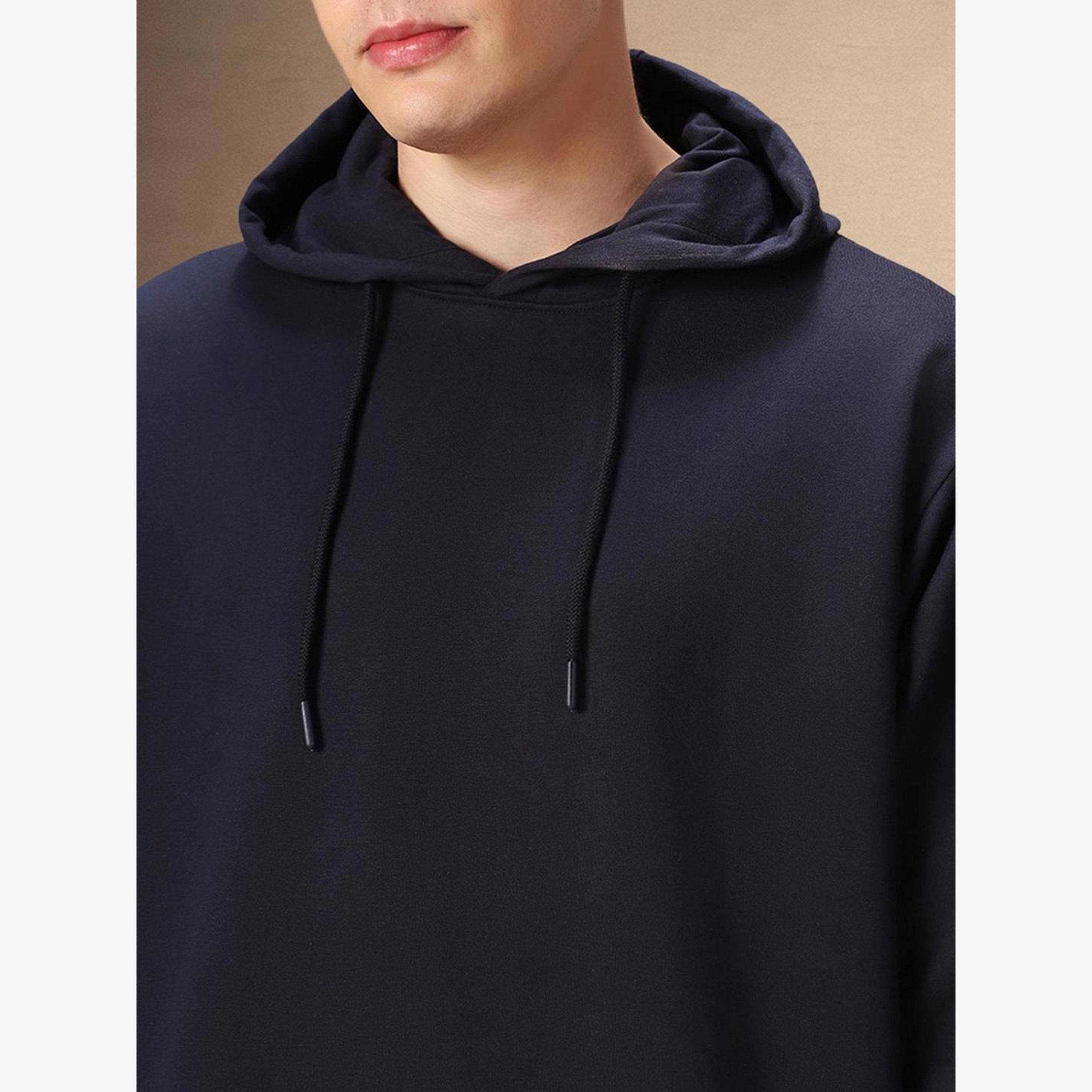 Dennis Lingo Men Navy Blue Striped Sleeve Hoodie-men-clothing-hoodiesandsweatshirts-image-5
