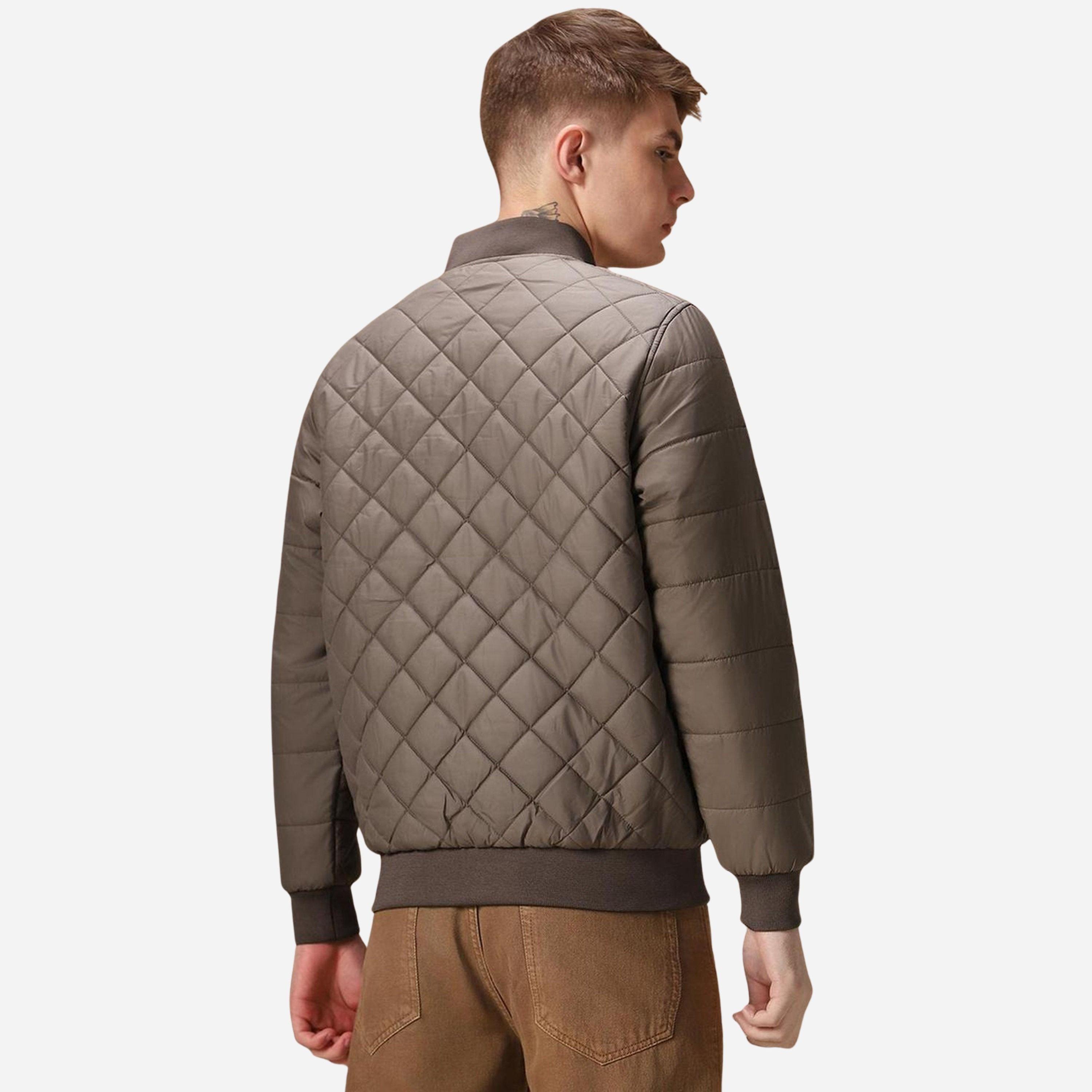 Dennis Lingo Men Brown Quilted Bomber Jacket-men-clothing-jacketsandblazers-jackets-image-3