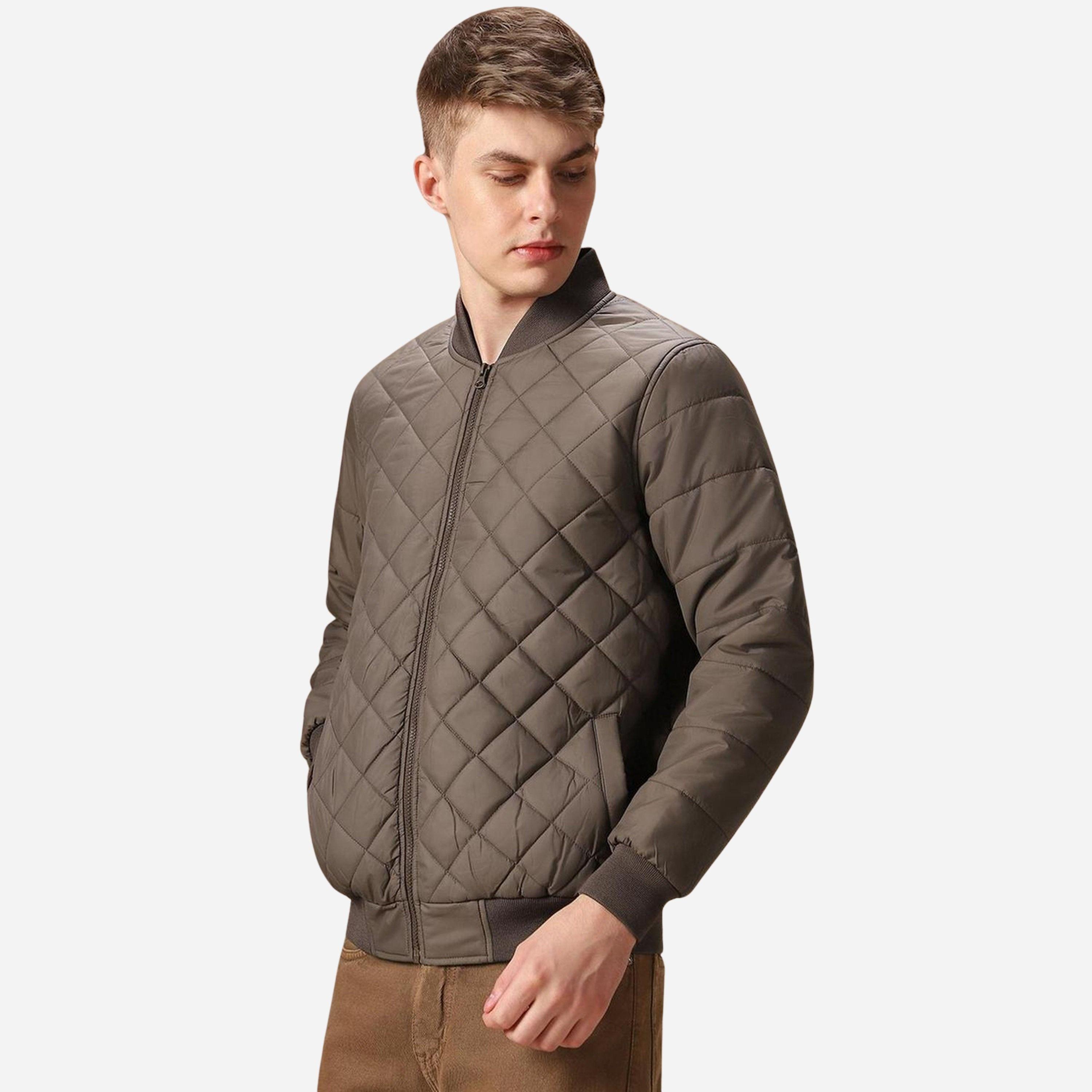 Dennis Lingo Men Brown Quilted Bomber Jacket-men-clothing-jacketsandblazers-jackets-image-4