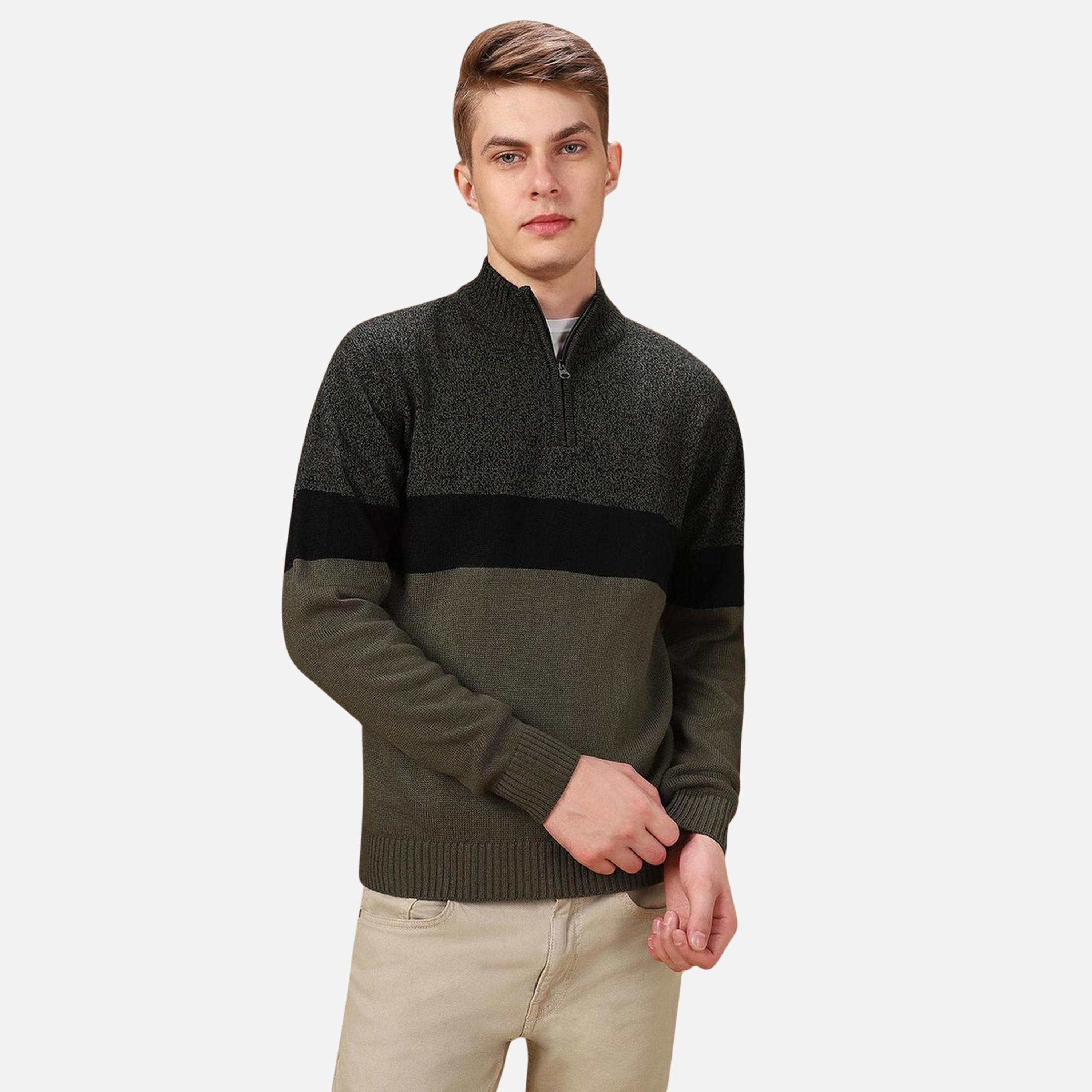Dennis Lingo Men Color Block Knitted Sweater-men-winterwear-hoodiesandsweatshirts-image-1