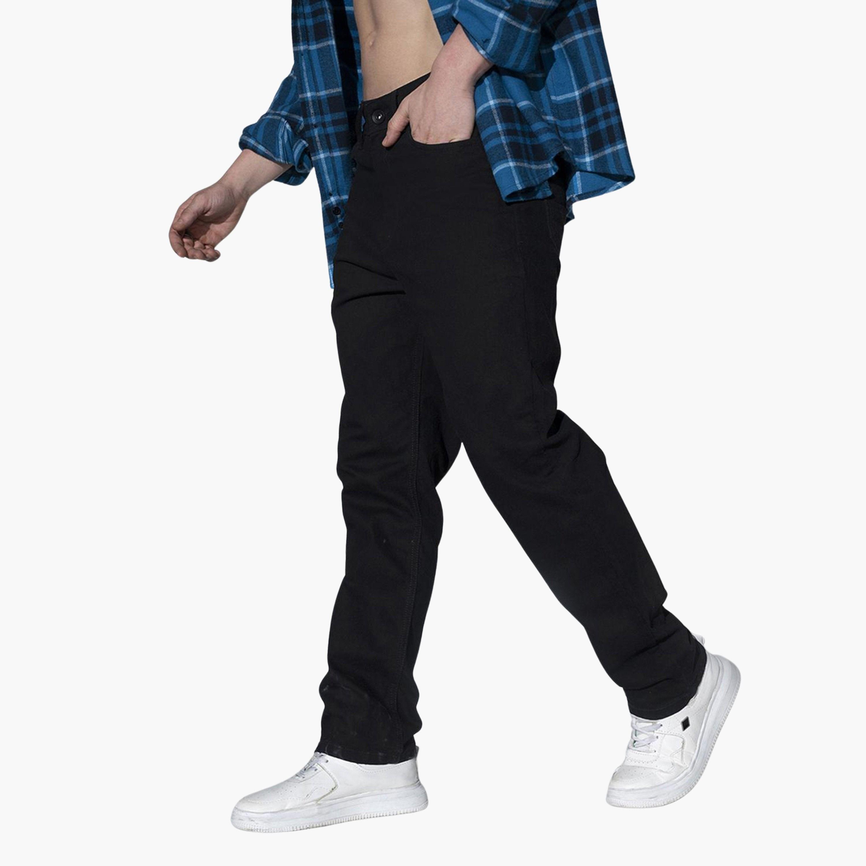 هوبرهولم - بنطال جينز مطاطي بتصميم مستقيم ومظهر أنيق-men-clothing-bottoms-jeans-image-1