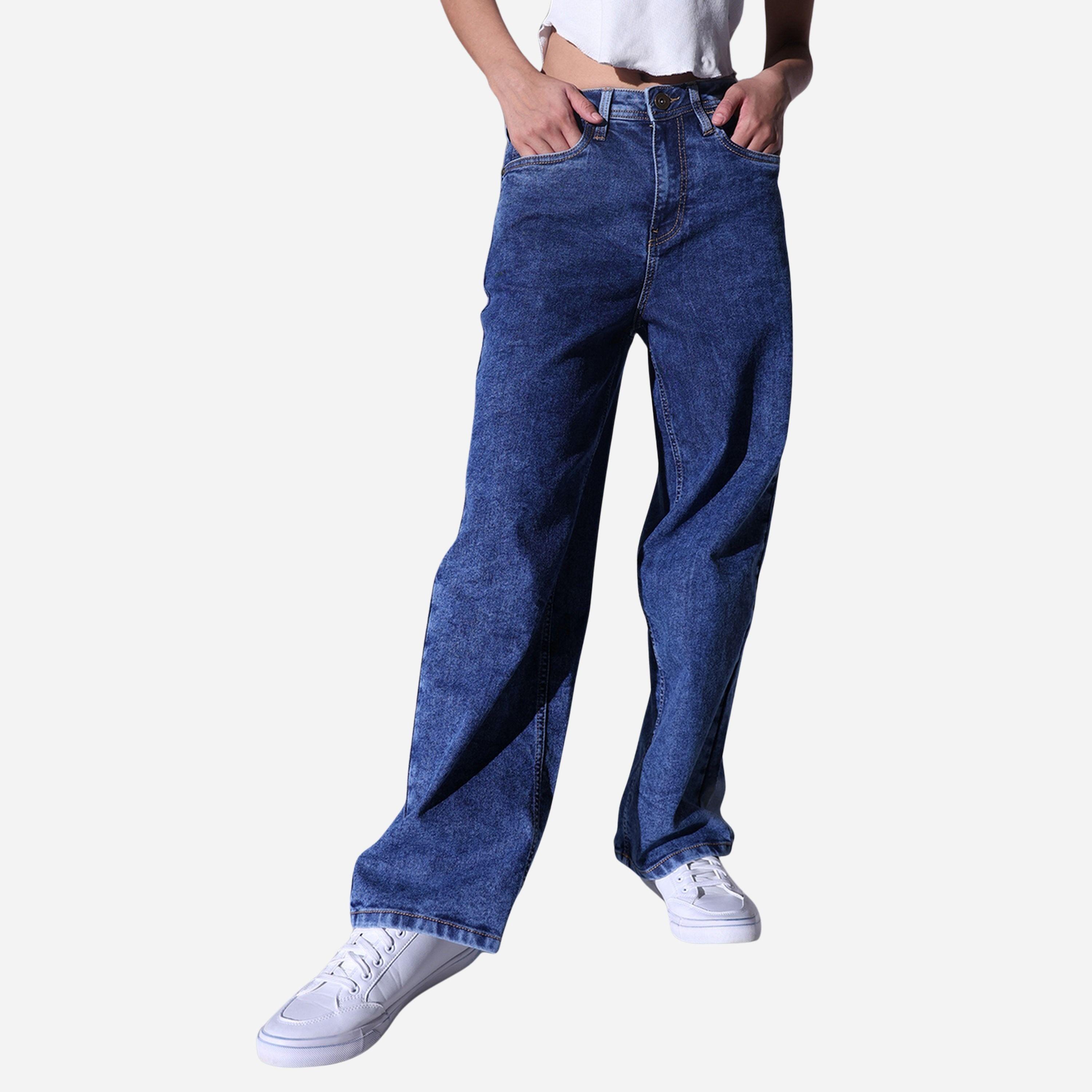 هابيرهولم - بنطال جينز نسائي قصة مريحة وخصر عالٍ-women-clothing-bottoms-jeans-image-1