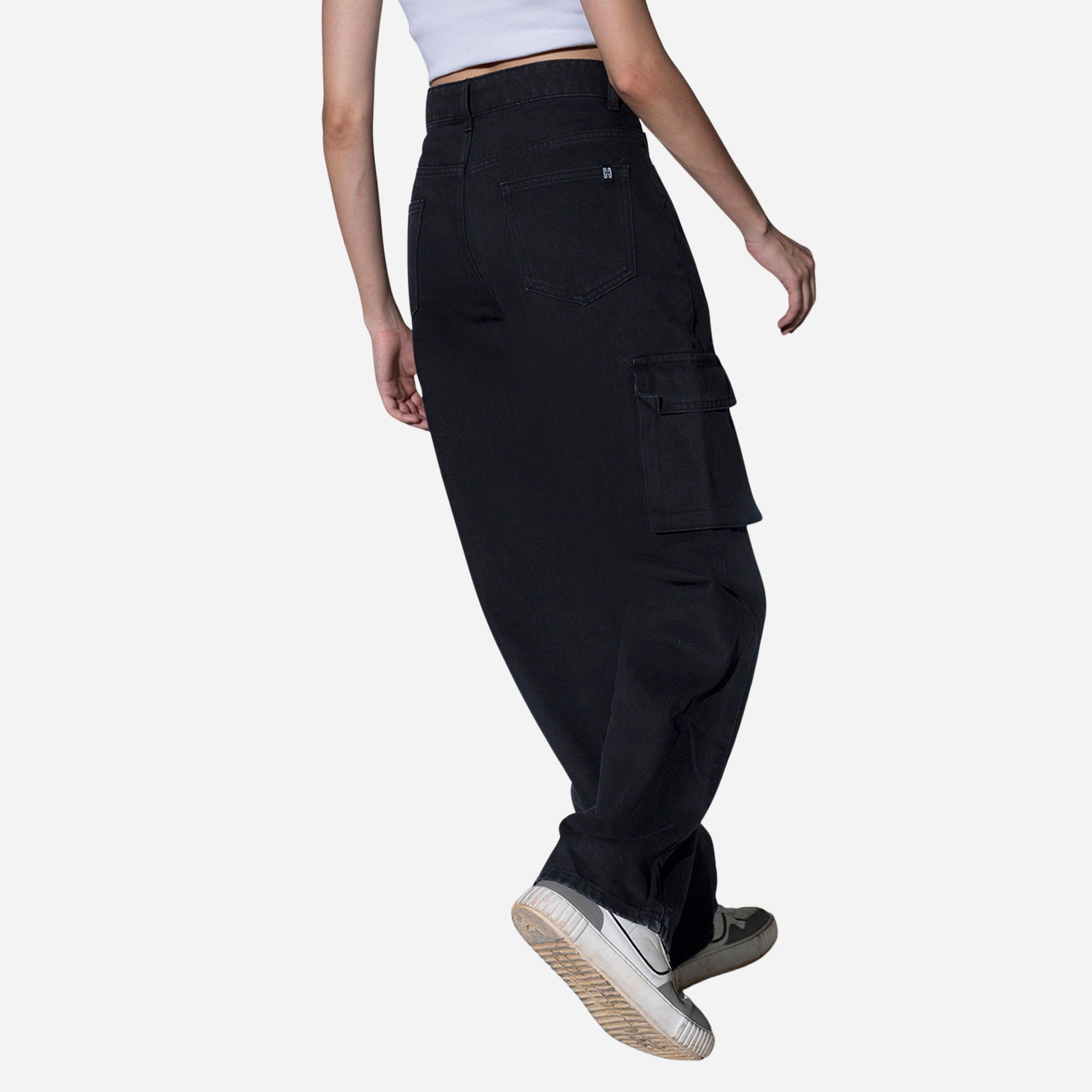 هابيرهولم - بنطال جينز نسائي لون أسود بخصر عالٍ وقصة عادية-women-clothing-bottoms-jeans-image-6