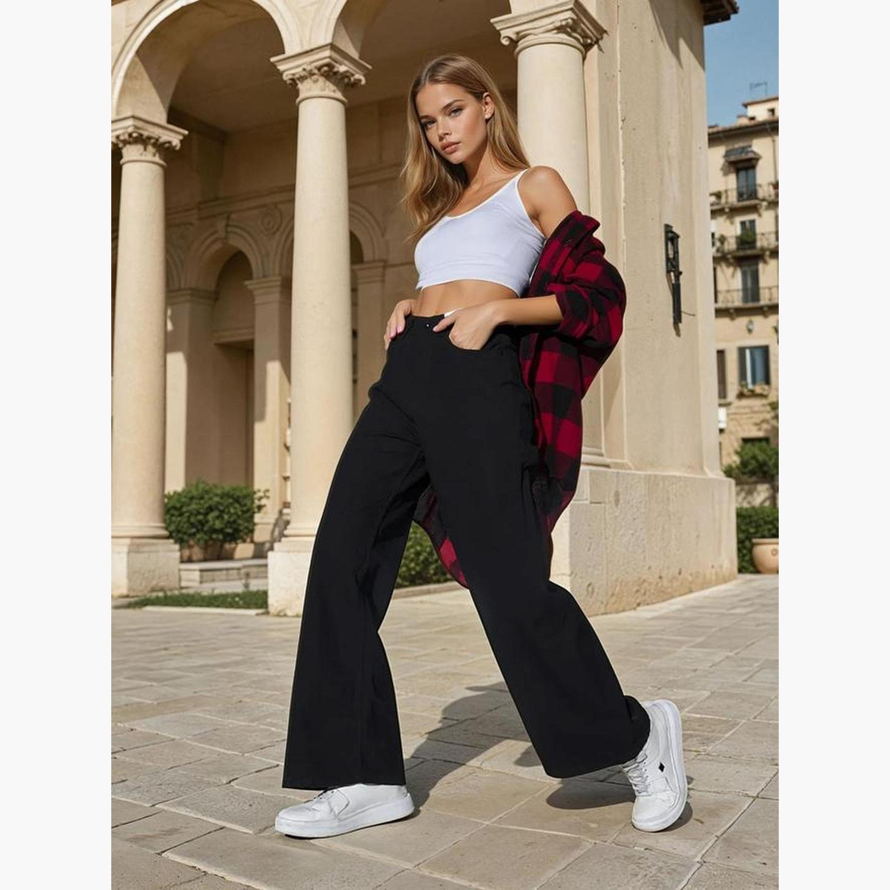 هوبرهولم - بنطال جينز واسع الساق عالي الخصر قابل للتمدد بمظهر أنيق-women-clothing-bottoms-jeans-image-2
