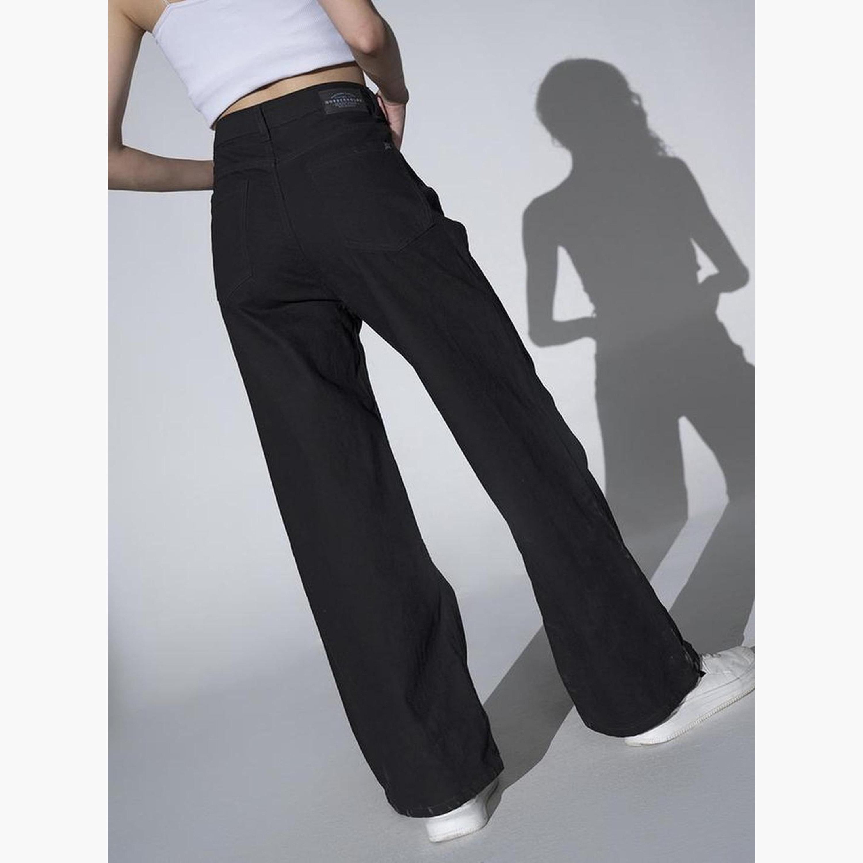 هوبرهولم - بنطال جينز واسع الساق عالي الخصر قابل للتمدد بمظهر أنيق-women-clothing-bottoms-jeans-image-3