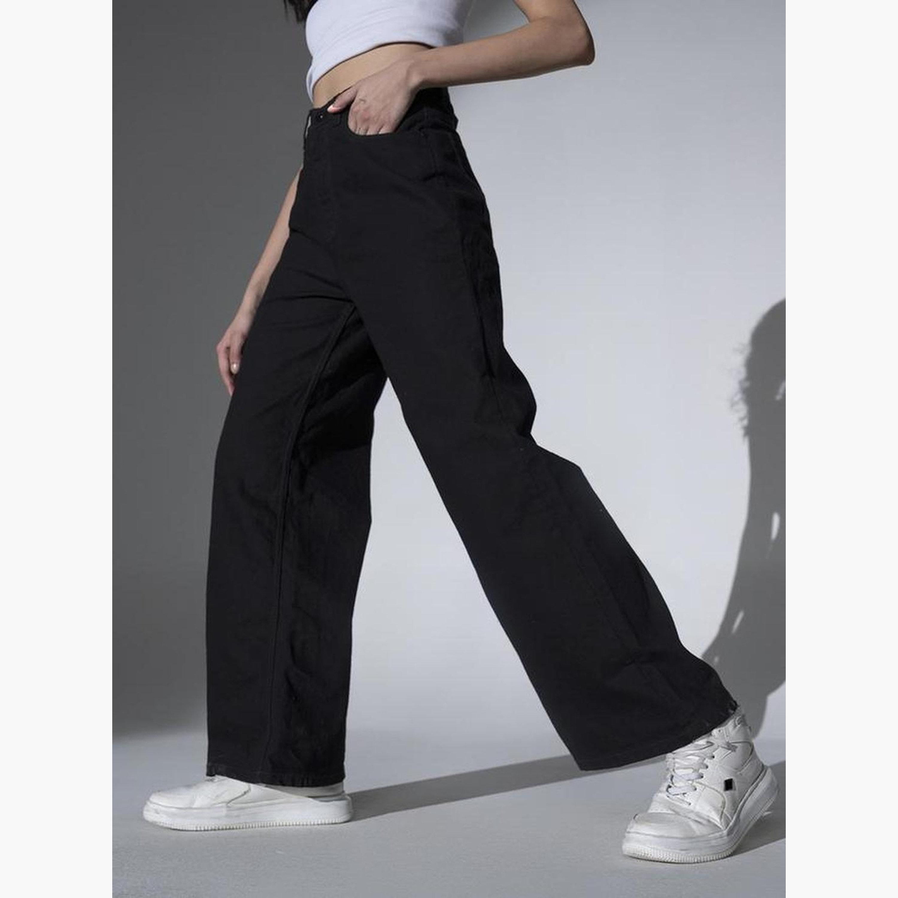 هوبرهولم - بنطال جينز واسع الساق عالي الخصر قابل للتمدد بمظهر أنيق-women-clothing-bottoms-jeans-image-4